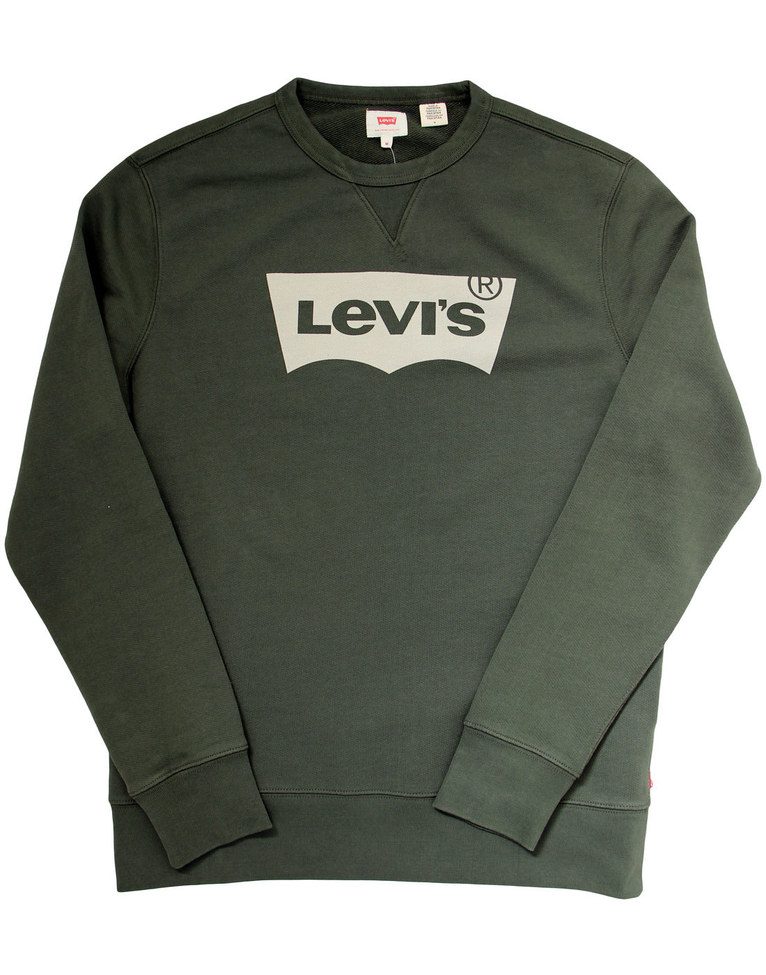 LEVI'S® Mens Retro 70s Indie Graphic Crew Fleece Sweatshirt Green