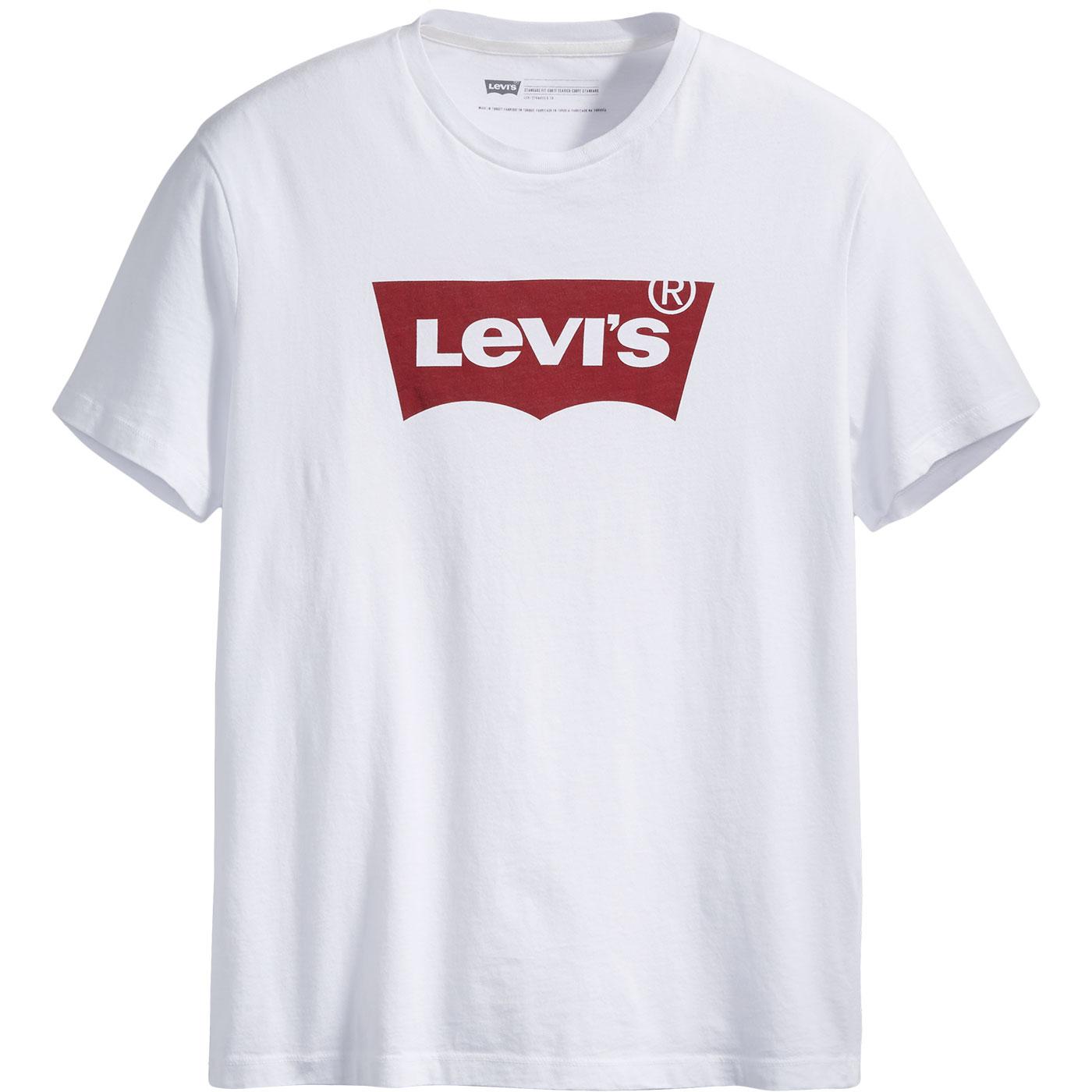 LEVI'S Men's Retro Housemark Batwing Logo T-Shirt in White