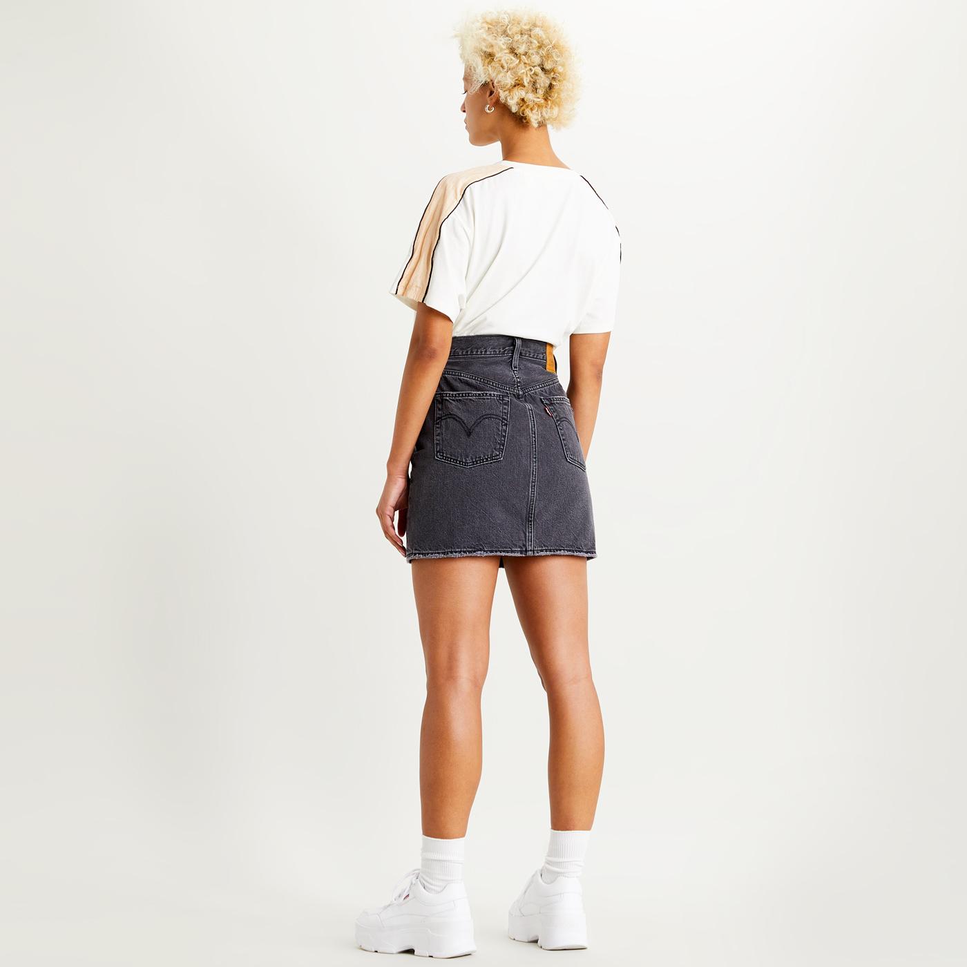 LEVI'S HR Decon Iconic Retro Button Fly Skirt in Black