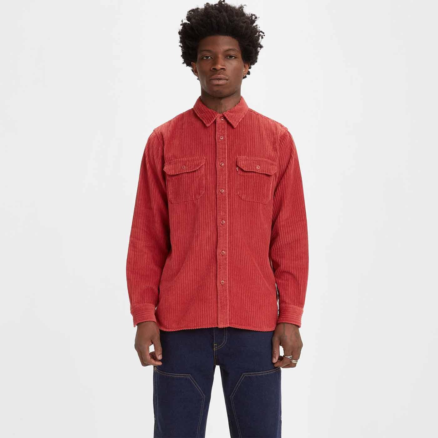 Jackson LEVI'S® Retro Mod Jumbo Cord Worker Shirt Brick Red