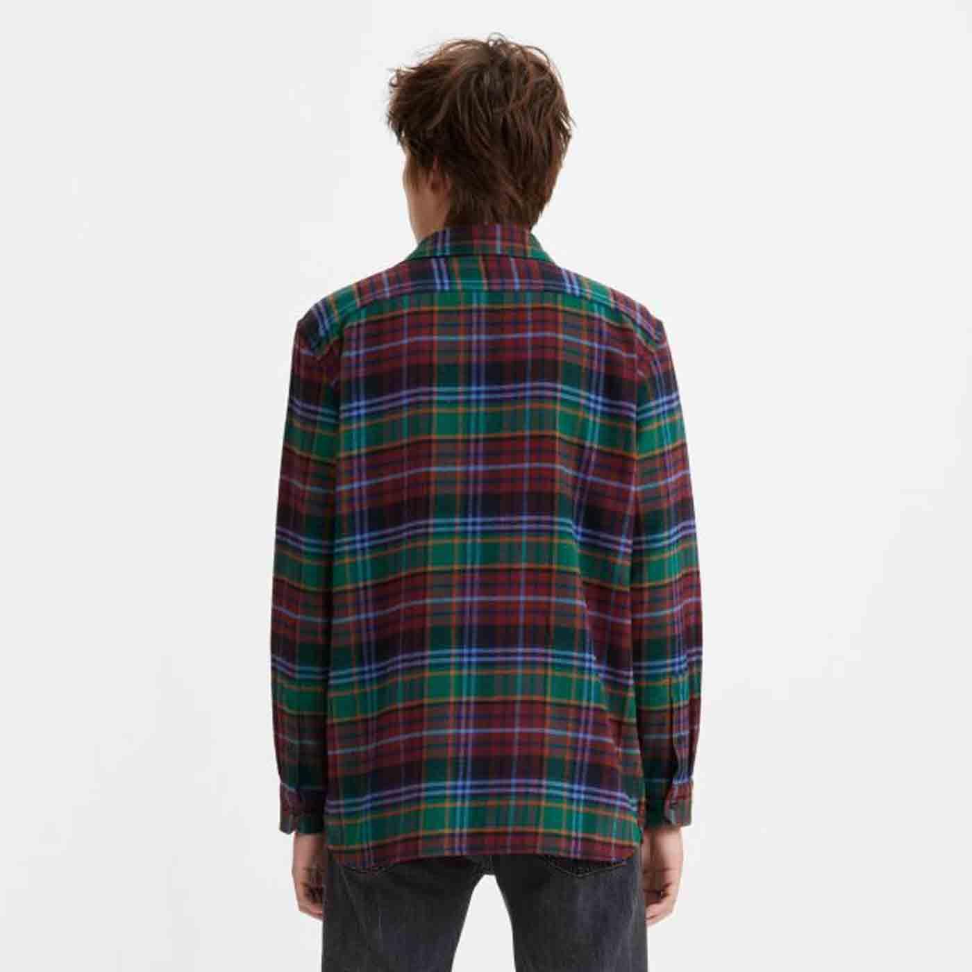 LEVI'S® Jackson Plaid Check Retro Mod Worker Shirt Evergreen