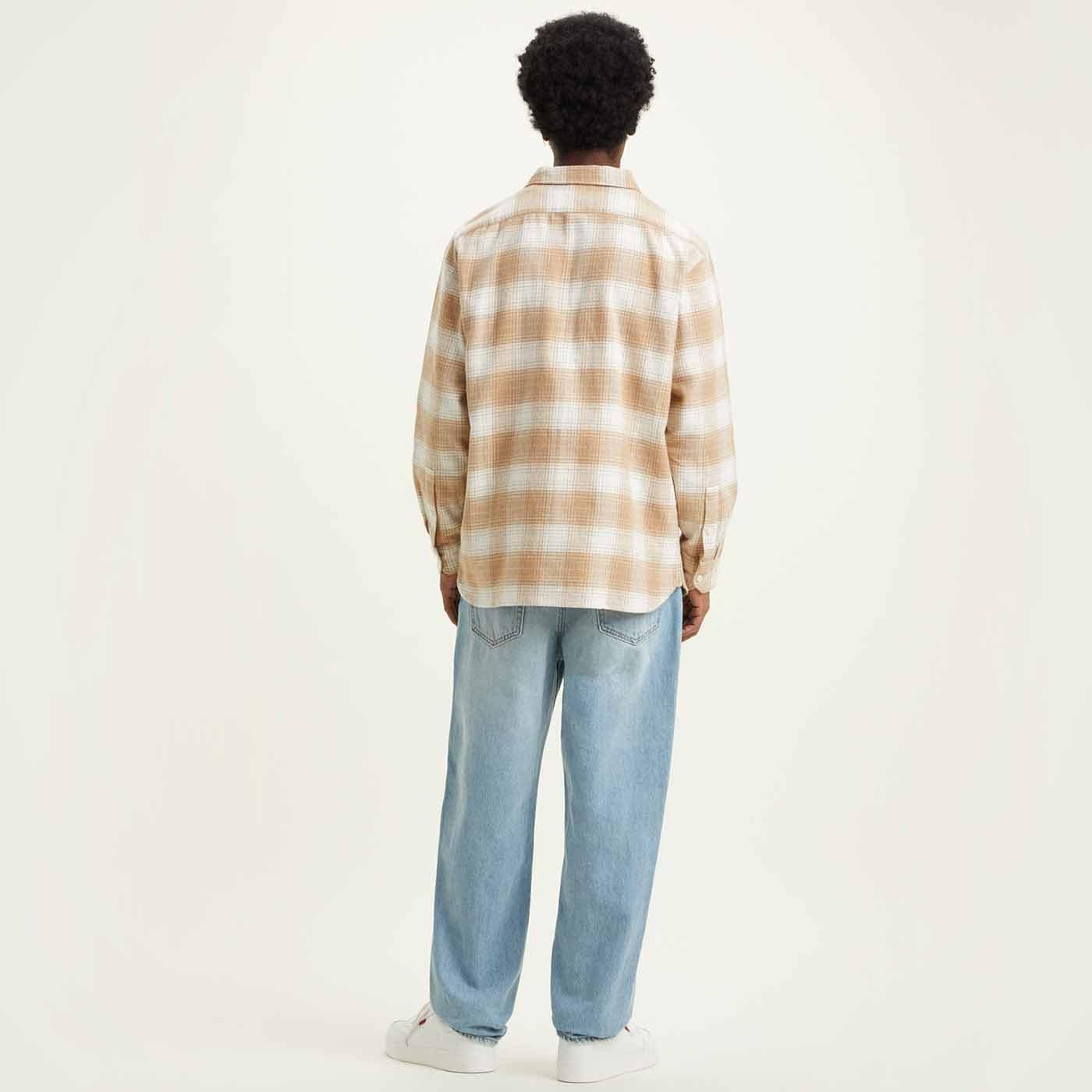 Jackson LEVI's® Retro Flannel Check Worker Shirt Iced Coffee