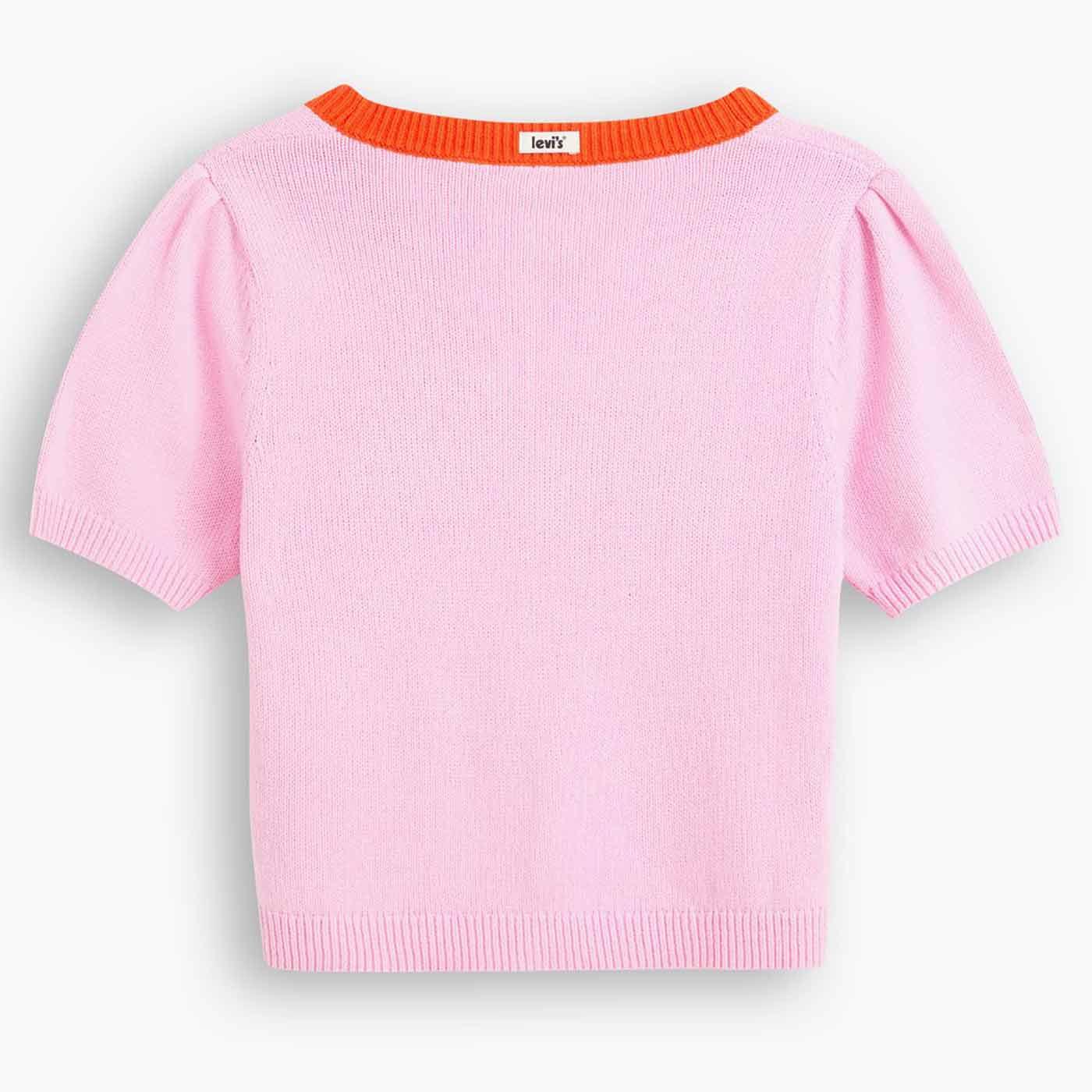 LEVI'S® Josie Retro 70s Knitted V-neck Cardigan Begonia Pink