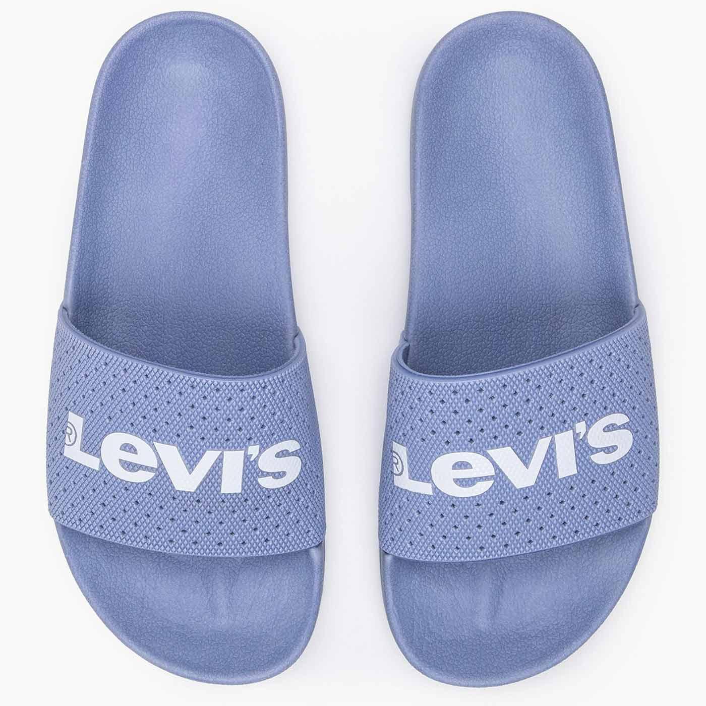 Levi's® Women's June Retro Logo Sliders Light Blue
