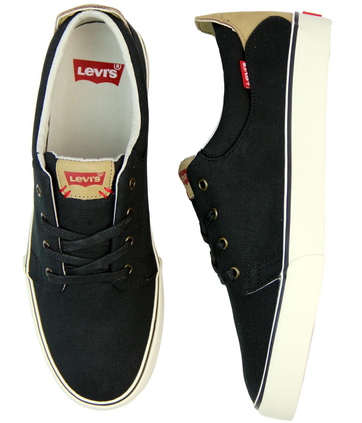 Levi's® Justin Low Retro 1970s Indie Canvas Lace Sneakers Black