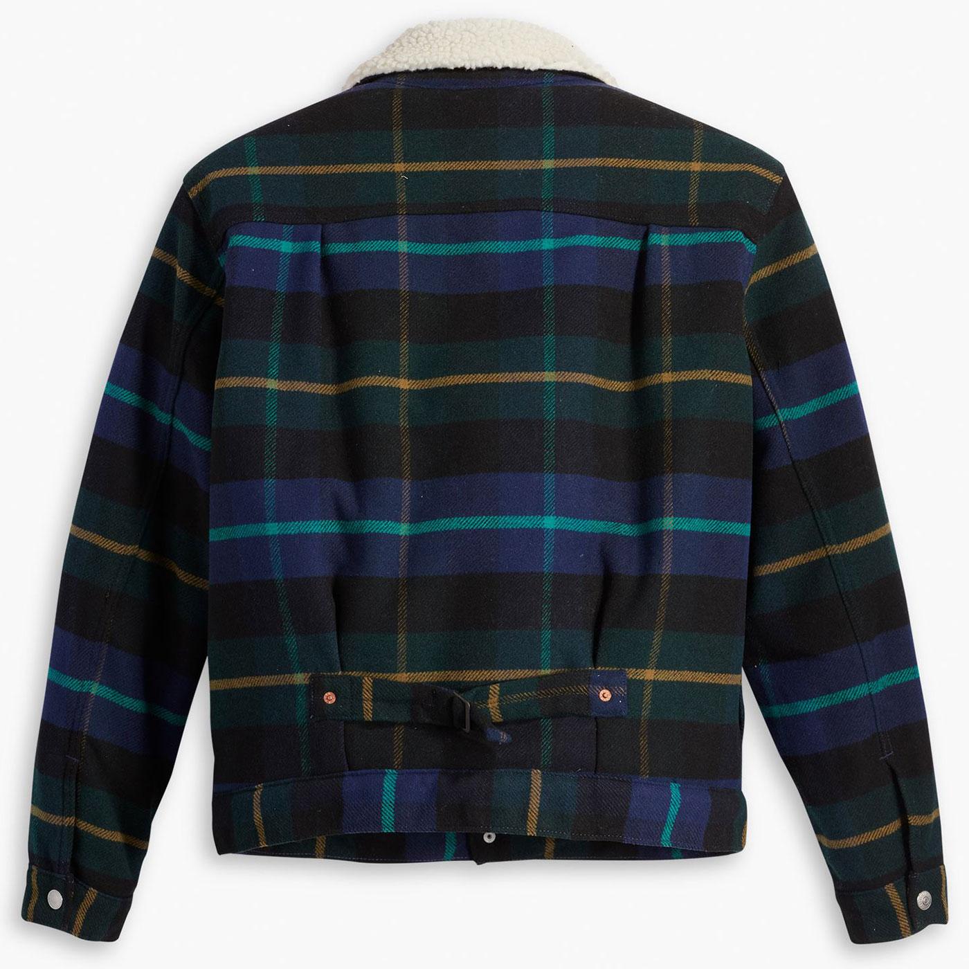 Levi s Type I Plaid Sherpa Trucker Jacket Spruce