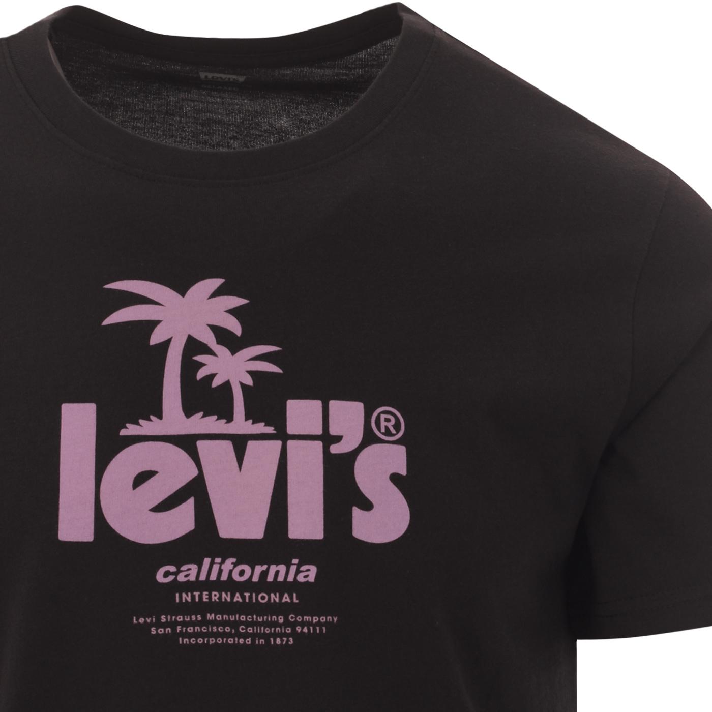 LEVI'S Retro 70s Summer Poster Palm Tree Tee in Black