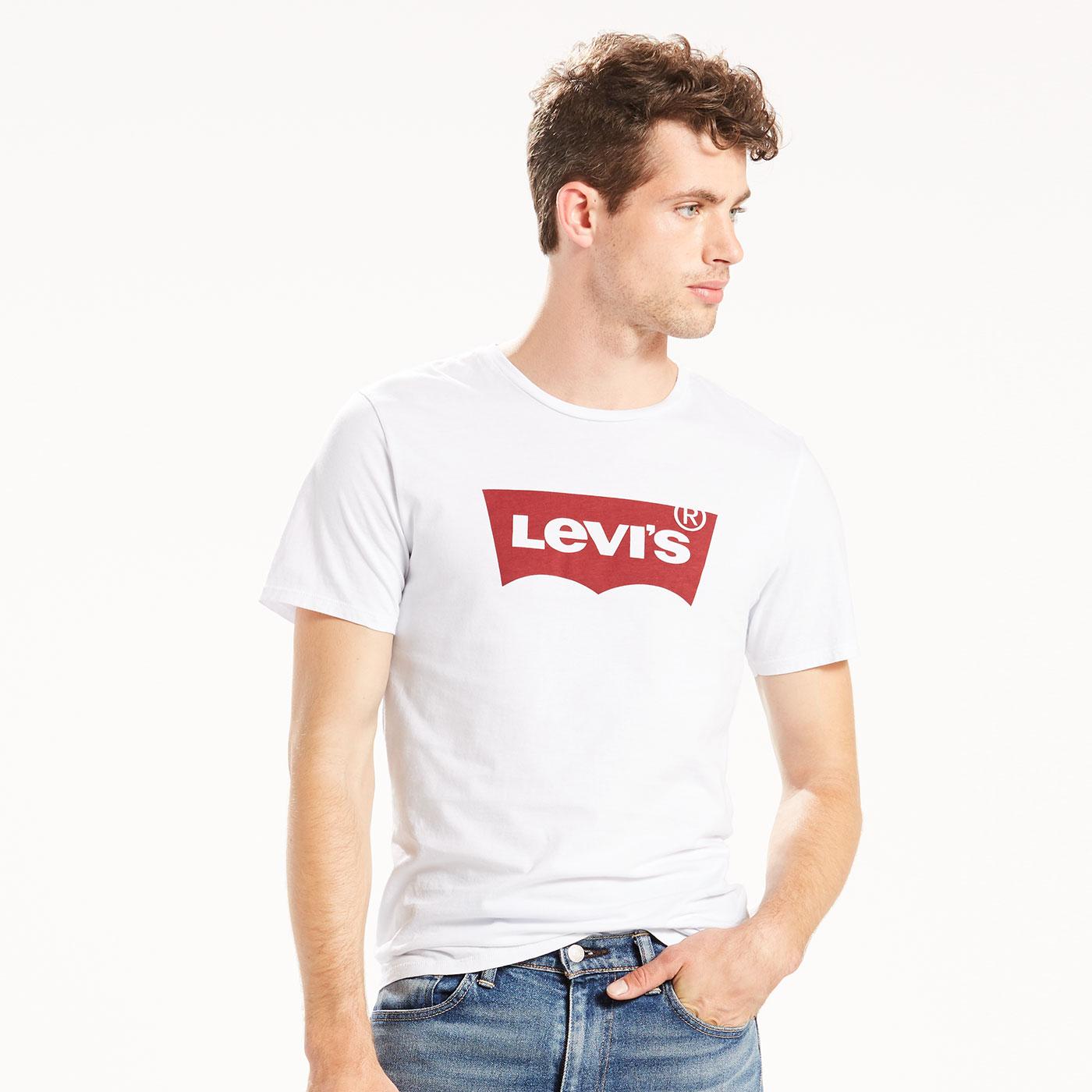 levi's red and white t shirt
