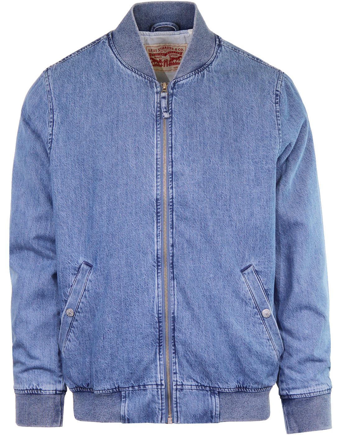An event foul root denim bomber jacket alarm T board