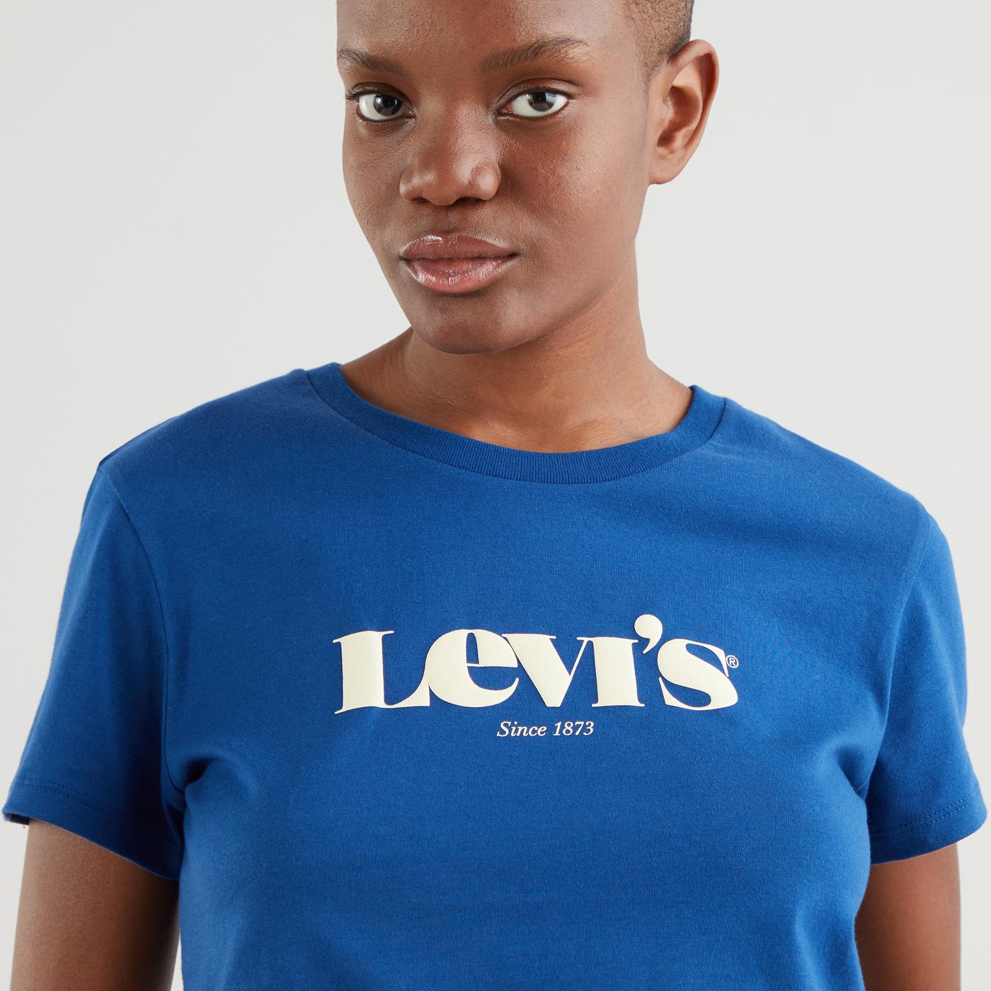LEVI'S The Perfect Tee with Modern Vintage Logo Tee Blue