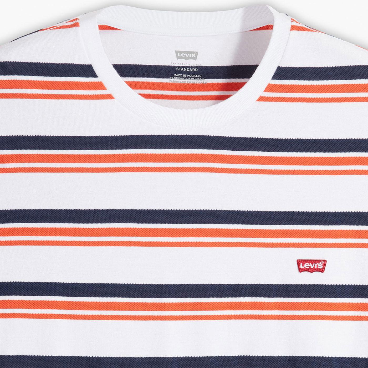 LEVI'S® Original Housemark Retro Stripe Crew T-shirt in White