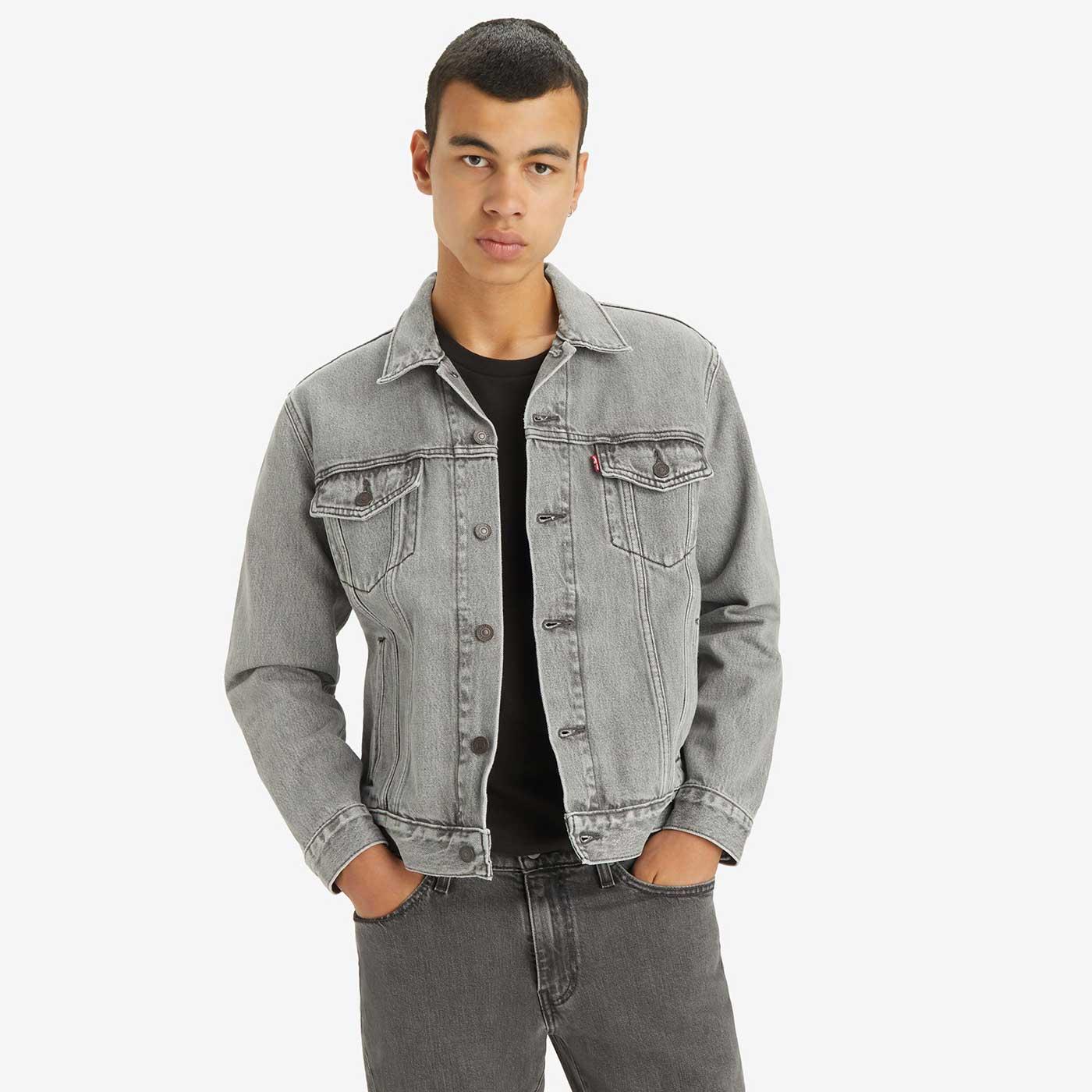 Levi s Original Men s Denim Trucker Jacket Goosebumps Grey