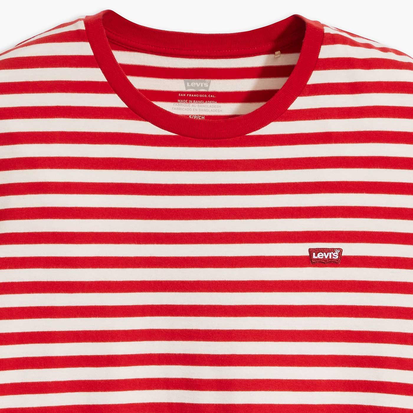 Levi's® Perfect Women's Sandy Stripe Retro T-shirt in Script Red