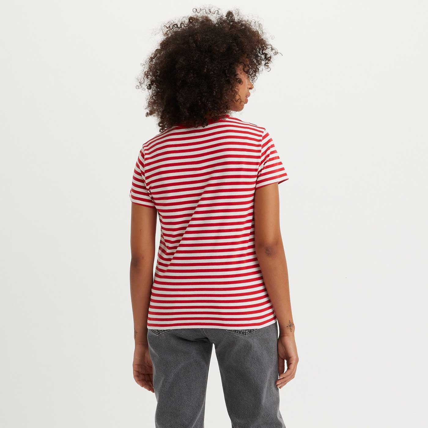 Levi's® Perfect Women's Sandy Stripe Retro T-shirt in Script Red