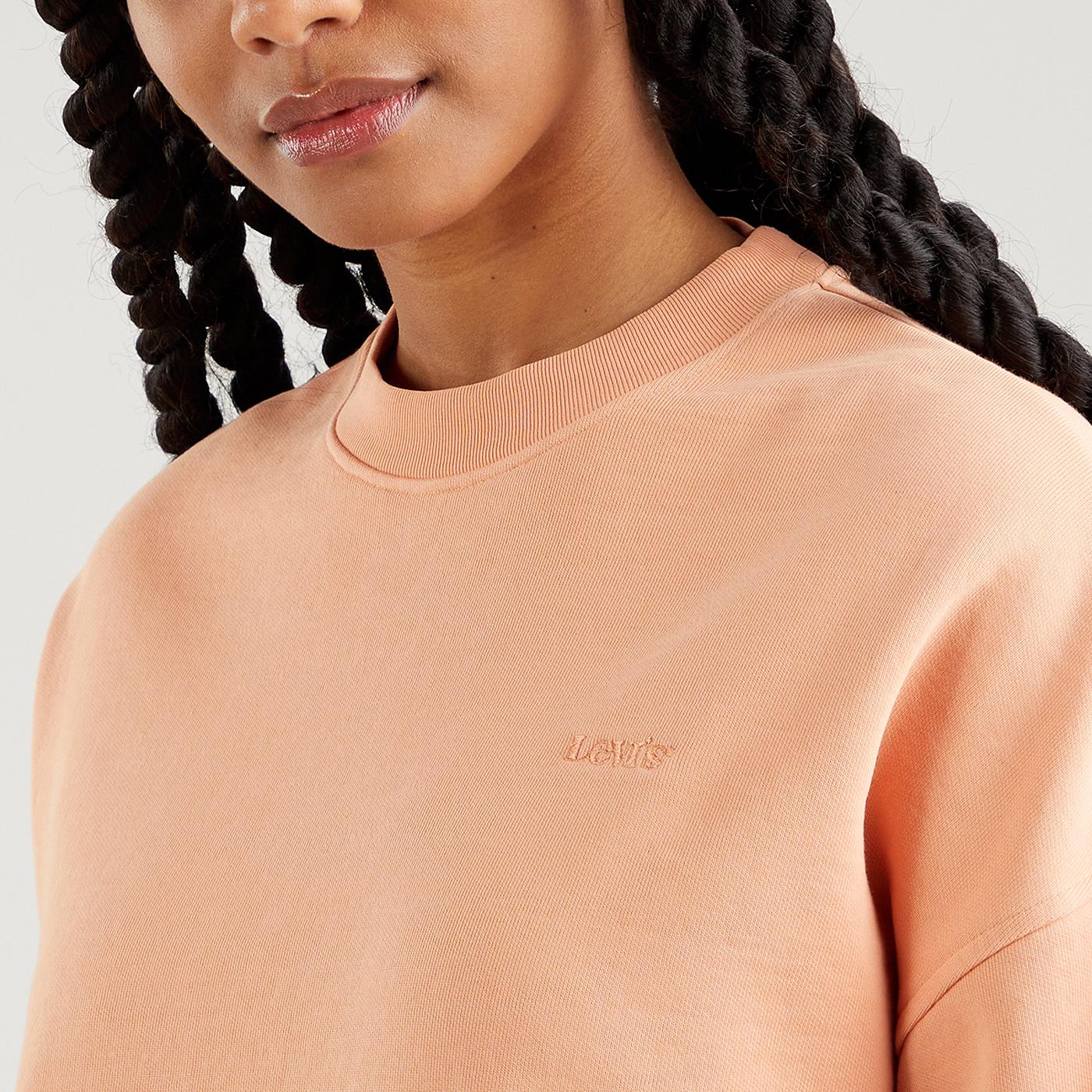 LEVI'S Women's WFH Garment Dye Sweatshirt in Peach Bloom