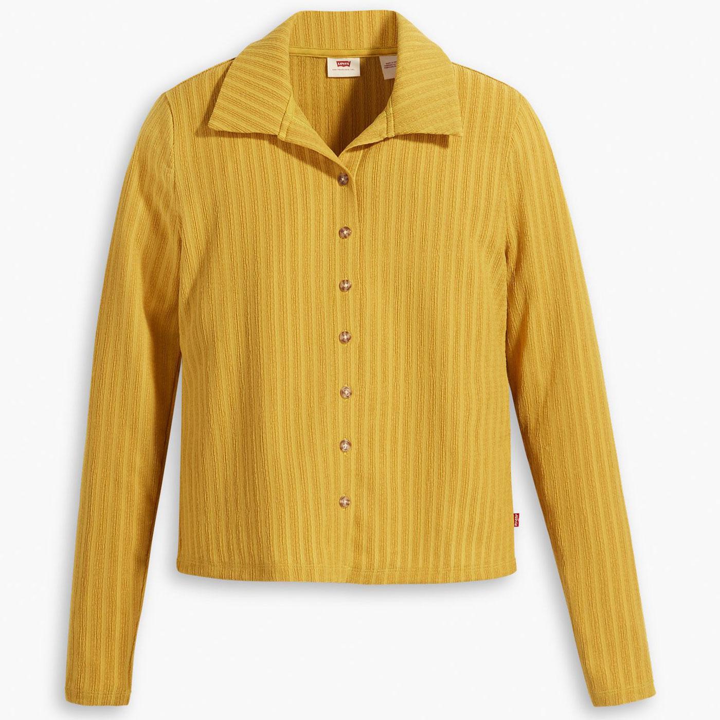 Levi's®  Prima Retro Button Up Rib Knit Shirt (GO)