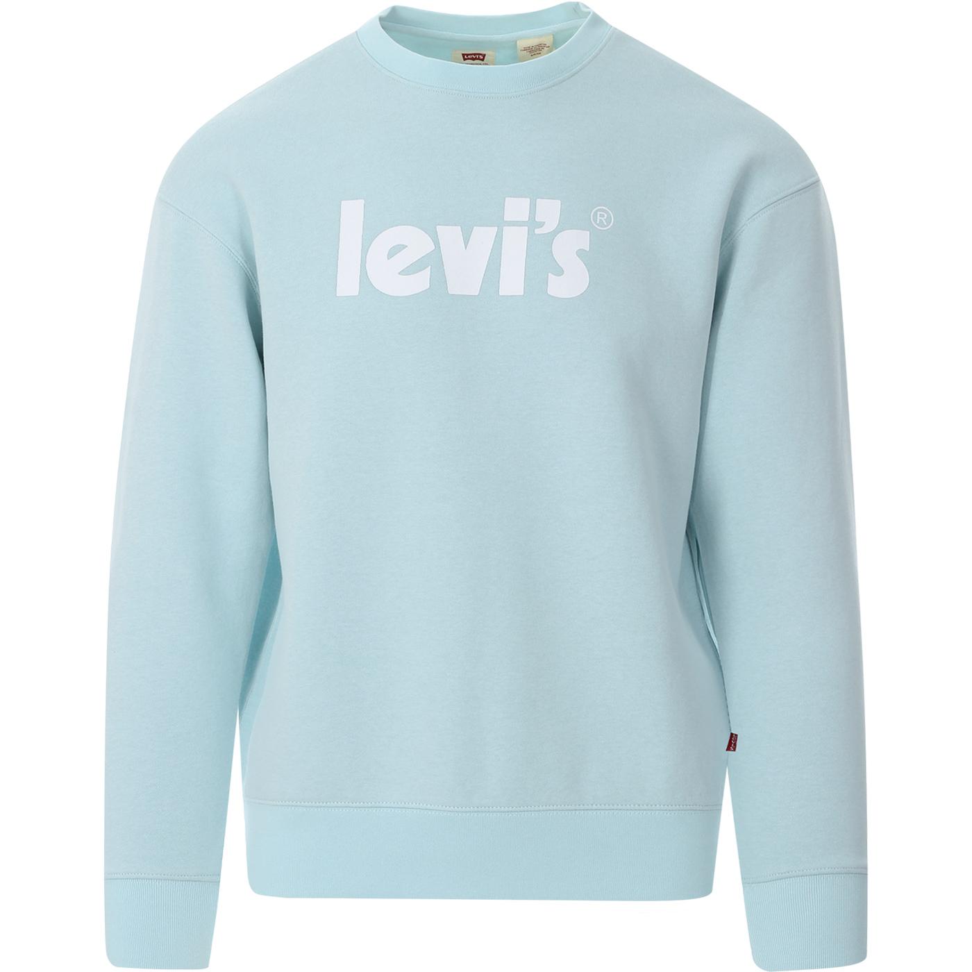 LEVI'S Men's Retro Logo Sweatshirt STARLIGHT BLUE