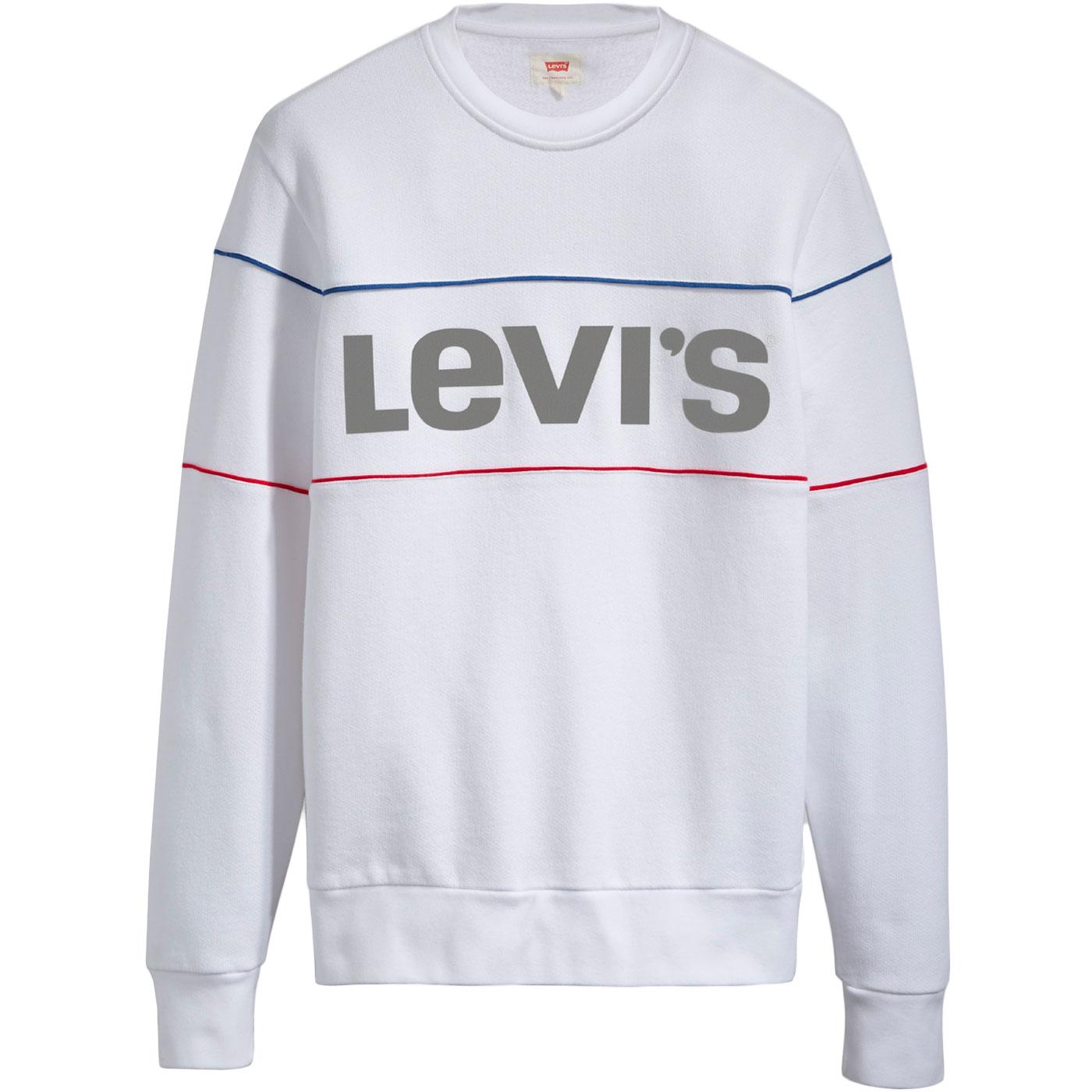 LEVI'S Men's Retro 70s Mod Reflective Sweatshirt in White
