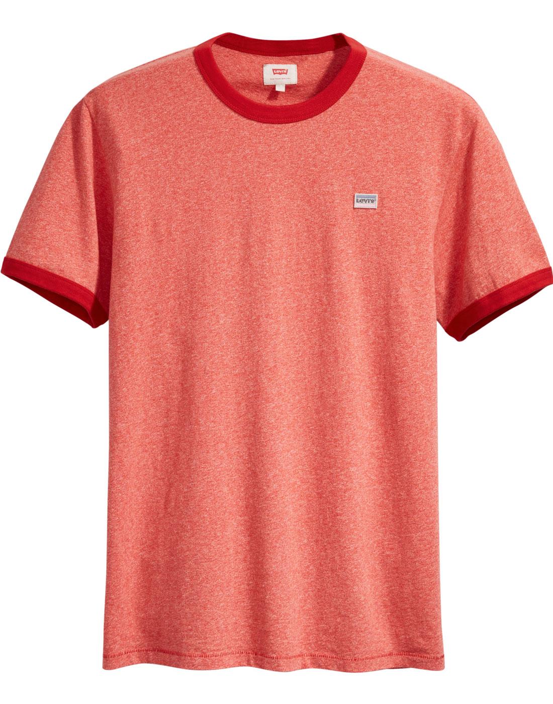 Bernel LEVI'S Retro 70s Ringer T-shirt SUNSET RED
