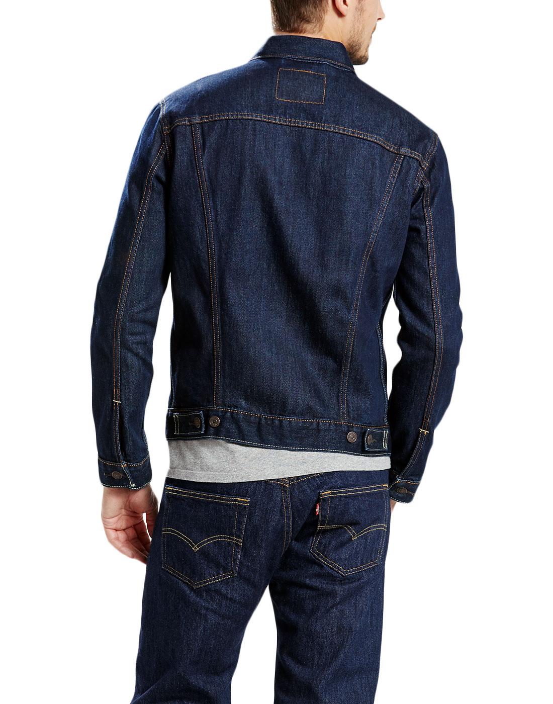 LEVI'S Men's Retro 1960s Mod Rinse Denim Trucker Jacket