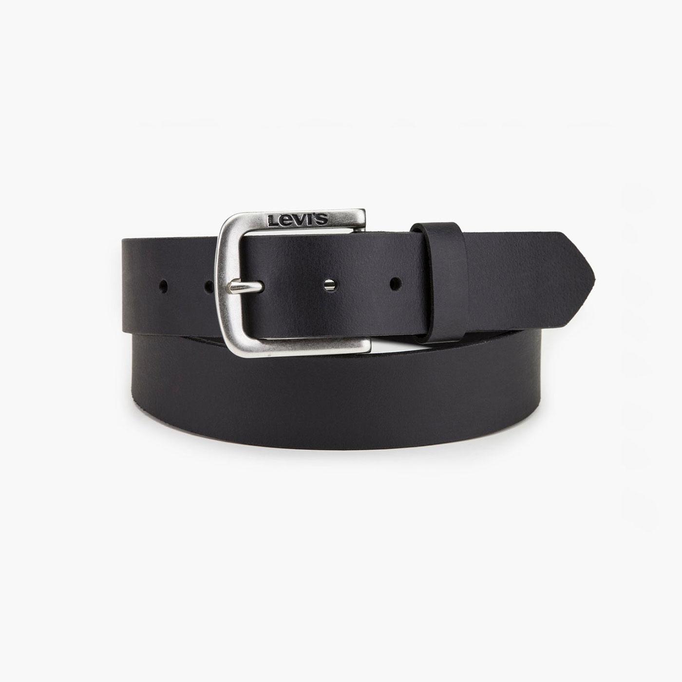 Seine LEVI'S® Retro Premium Black Leather Belt