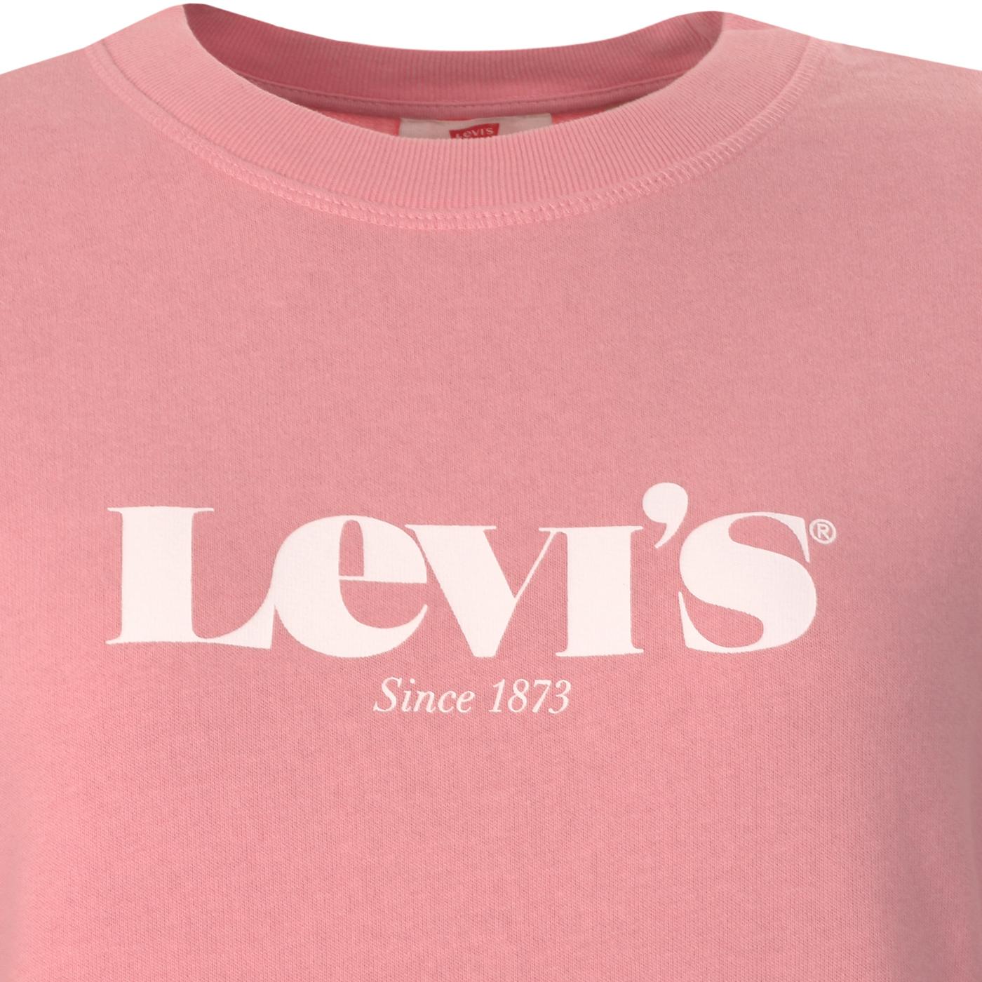 LEVI'S Women's Modern Vintage Logo Sweatshirt in Pink