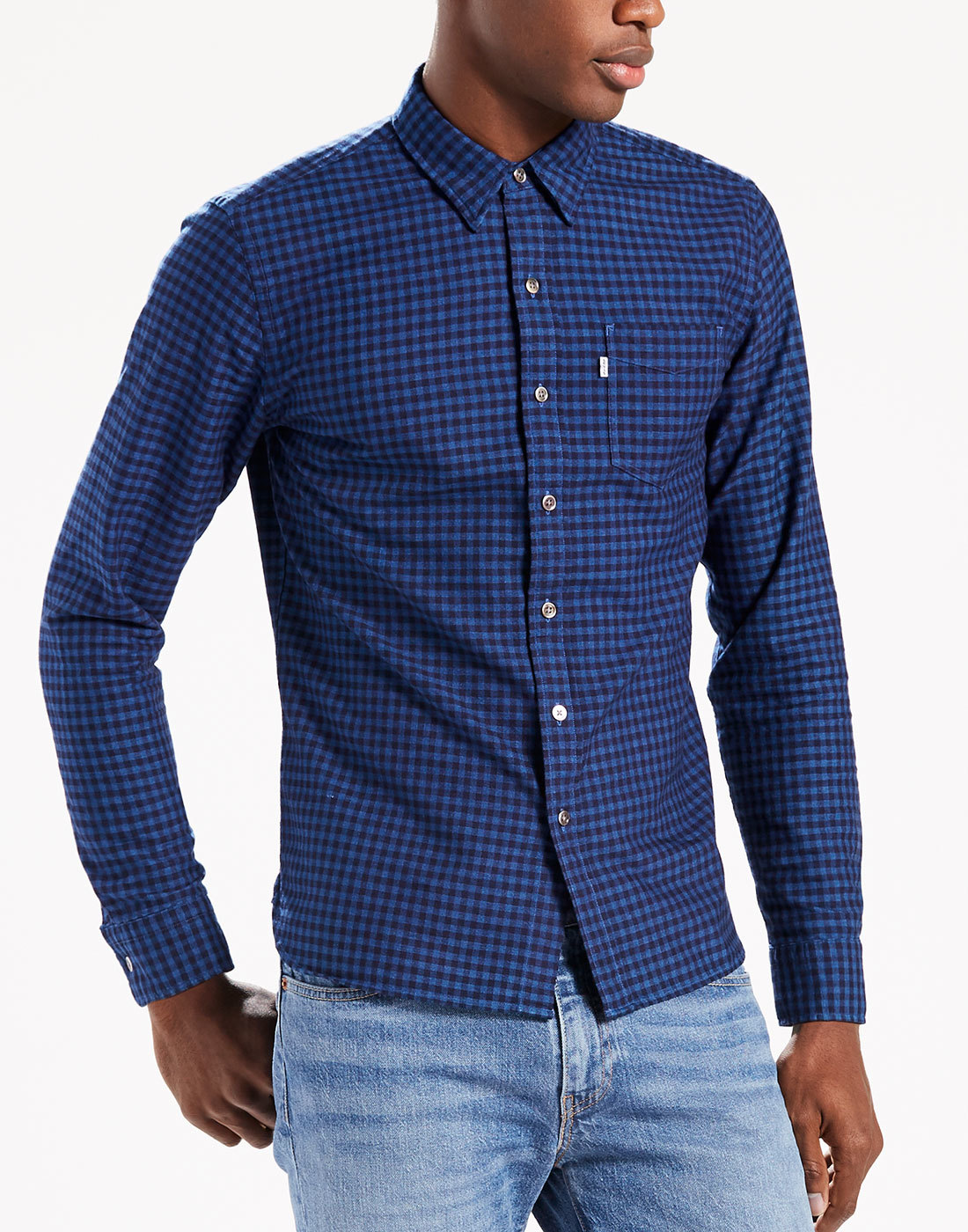 LEVI'S® Retro Mod Sunset 1 Pocket Check Shirt BLUE
