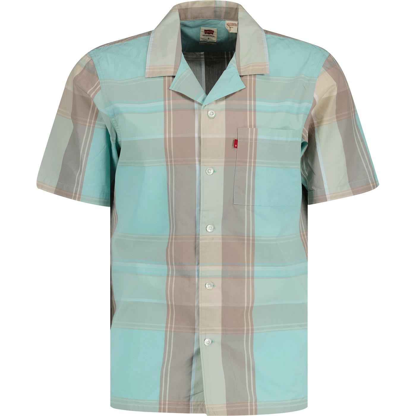 Levi's® Retro 50s Sunset Camp Plaid Shirt in Turquoise