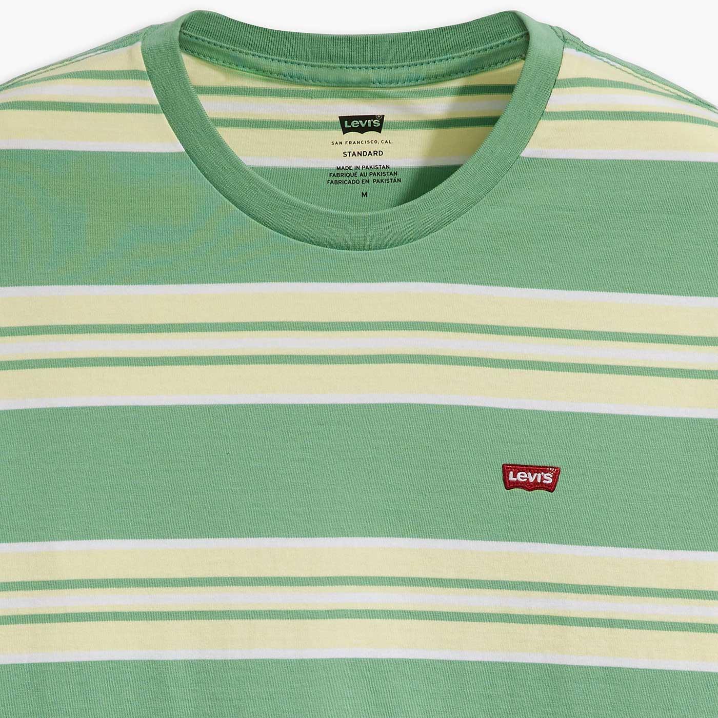 LEVI'S Original Housemark Surfboard Stripe Tee Feldspar Green