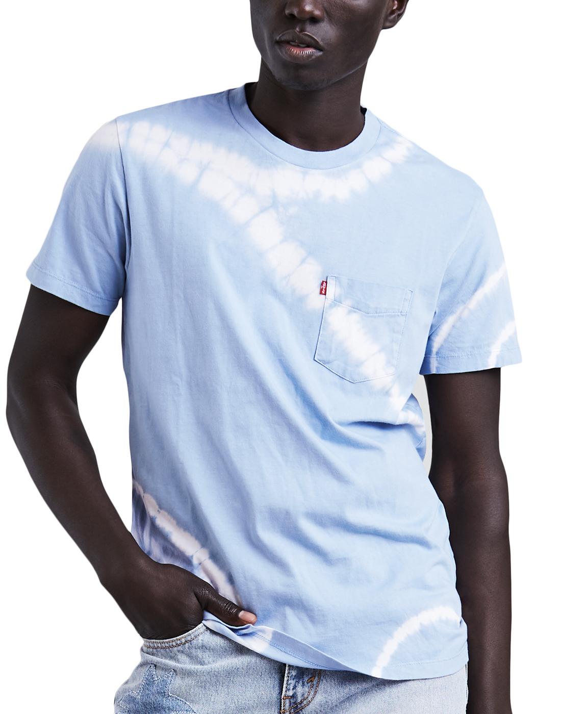 LEVI'S Retro Sixties Tie Dye Sunset Pocket T-Shirt in Blue