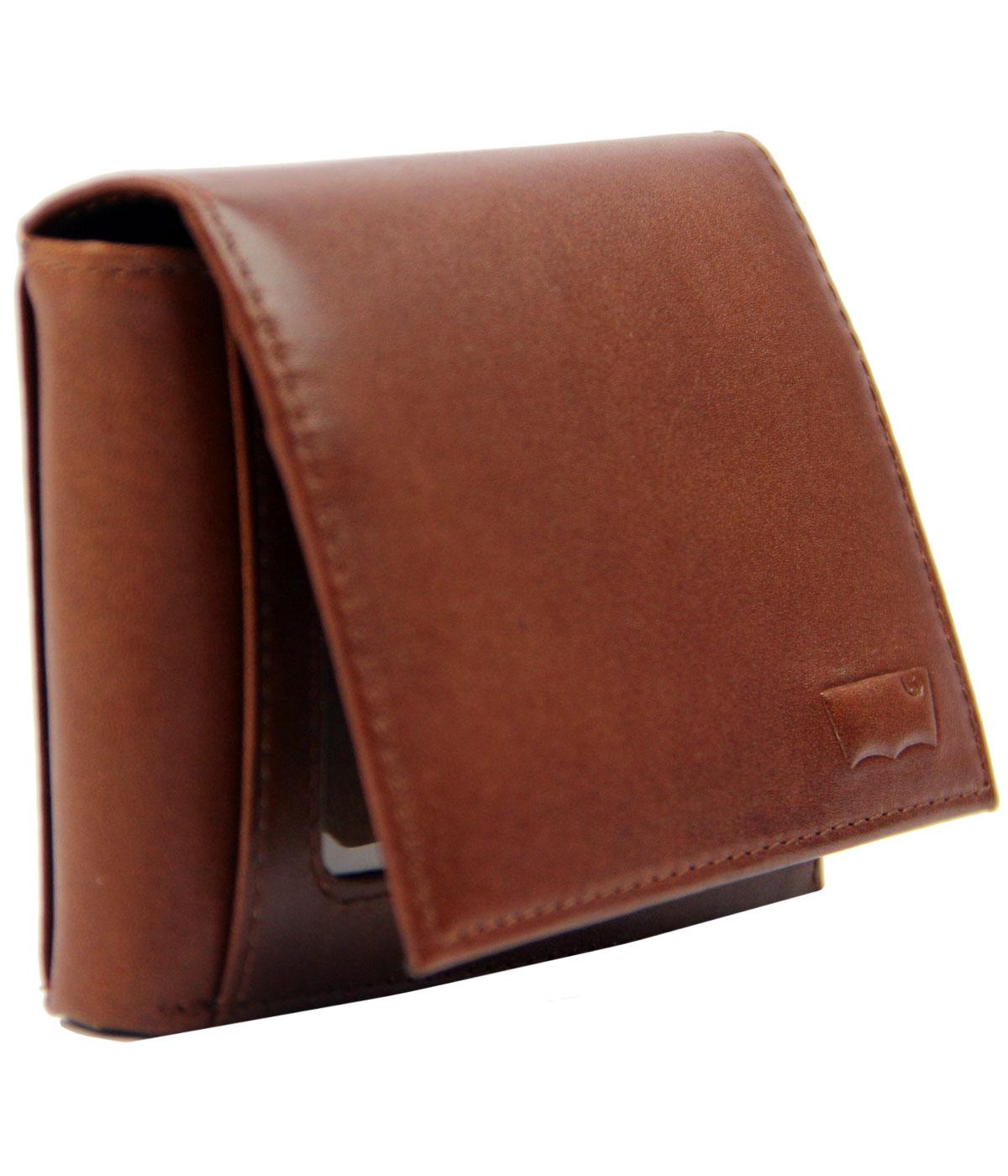 Levi's® Retro Leather Trifold Wallet w/Coin Pocket
