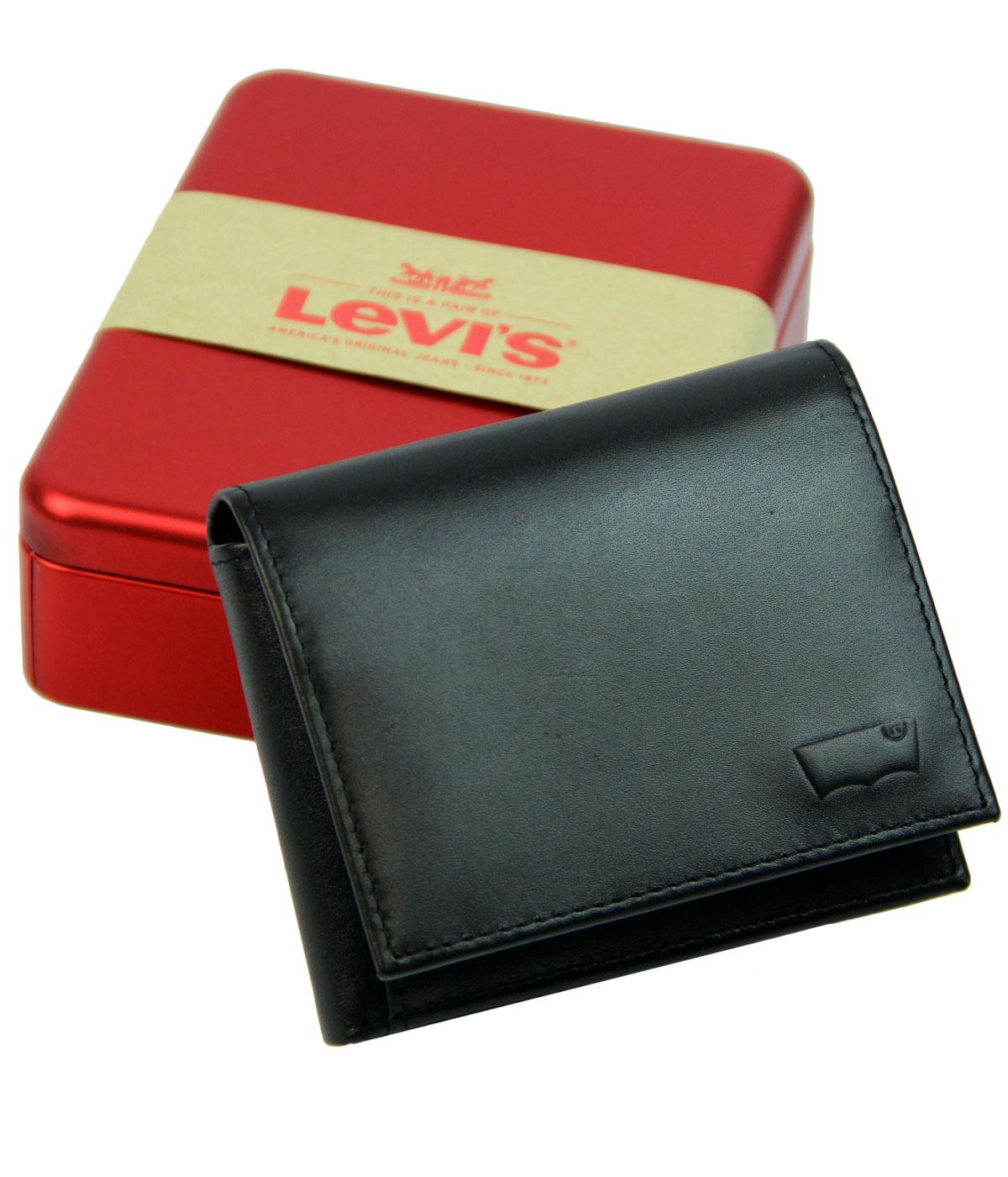 Retro Mod Leather Trifold Wallet with 