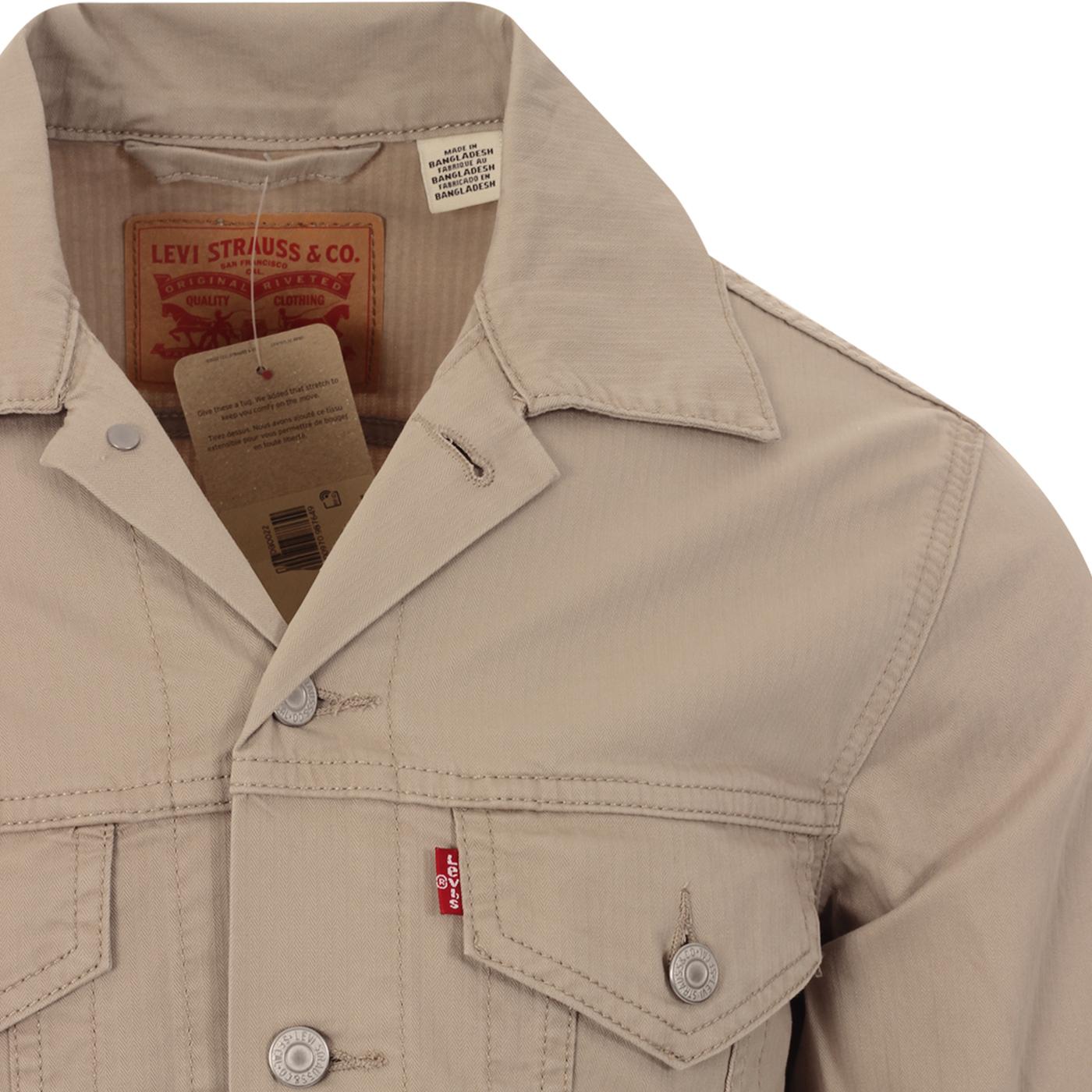 LEVI'S Vintage Fit Herringbone Trucker Jacket in Haystack