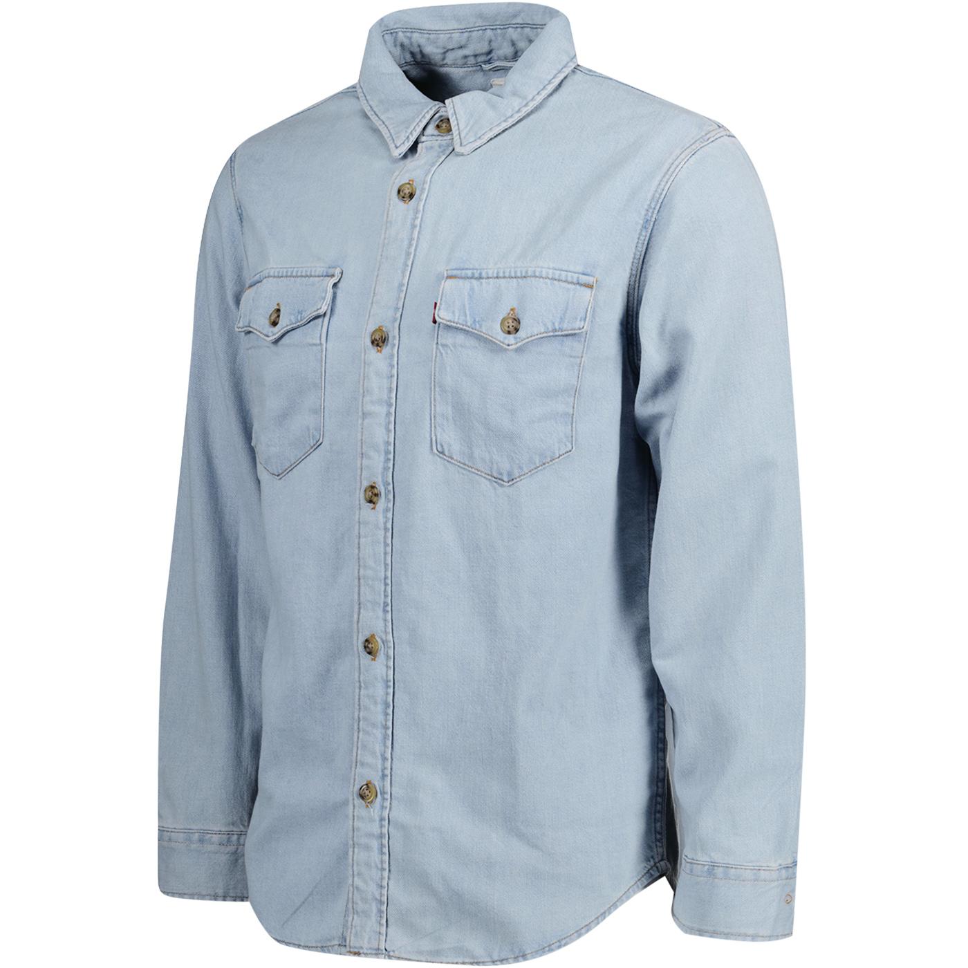 Levi's® RELAXED FIT WESTERN - Shirt - indigo stonewash/blue denim