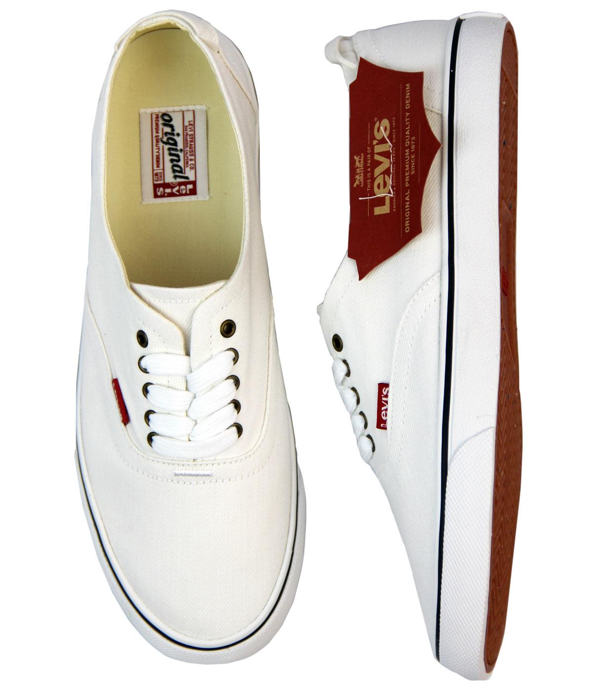 levis white canvas trainers