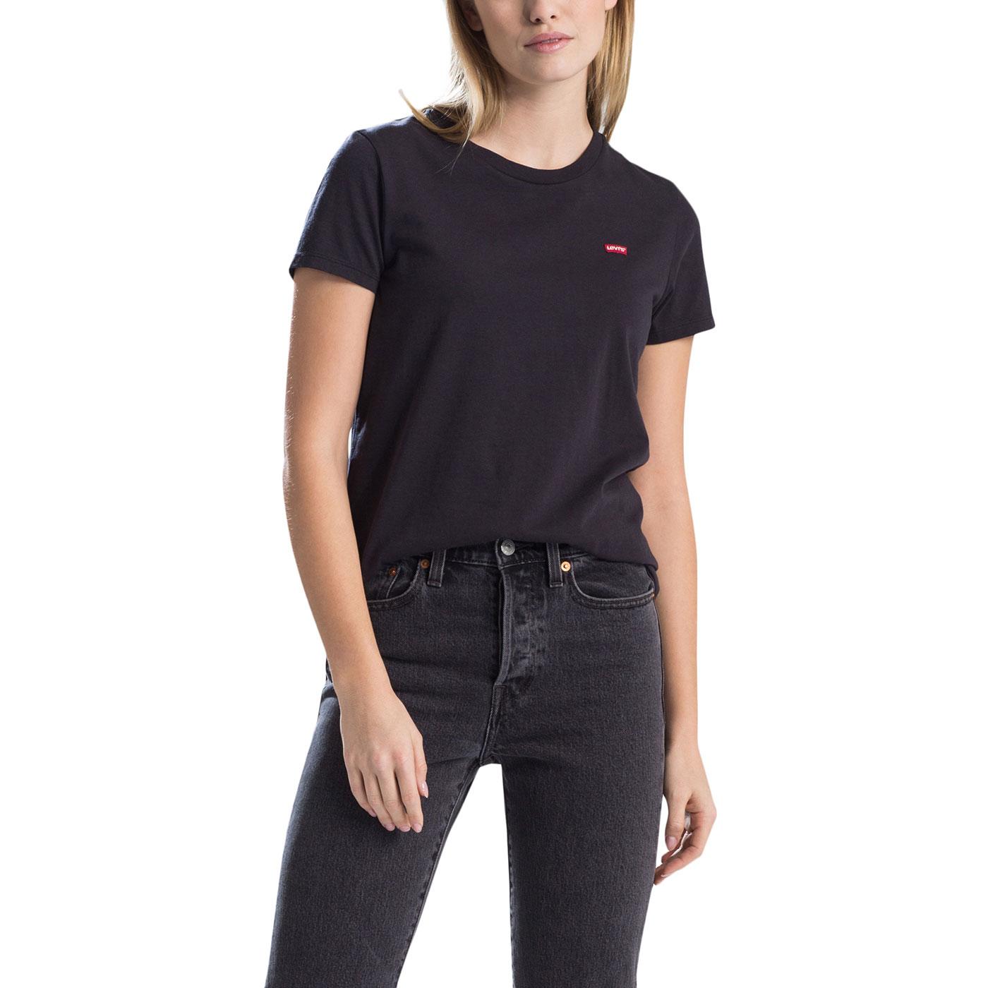 LEVI'S Perfect Batwing Patch Logo Tee In Black