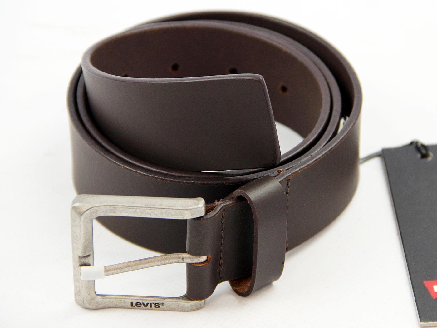 LEVI'S® Motor Retro Mod Brown Leather Belt 16213