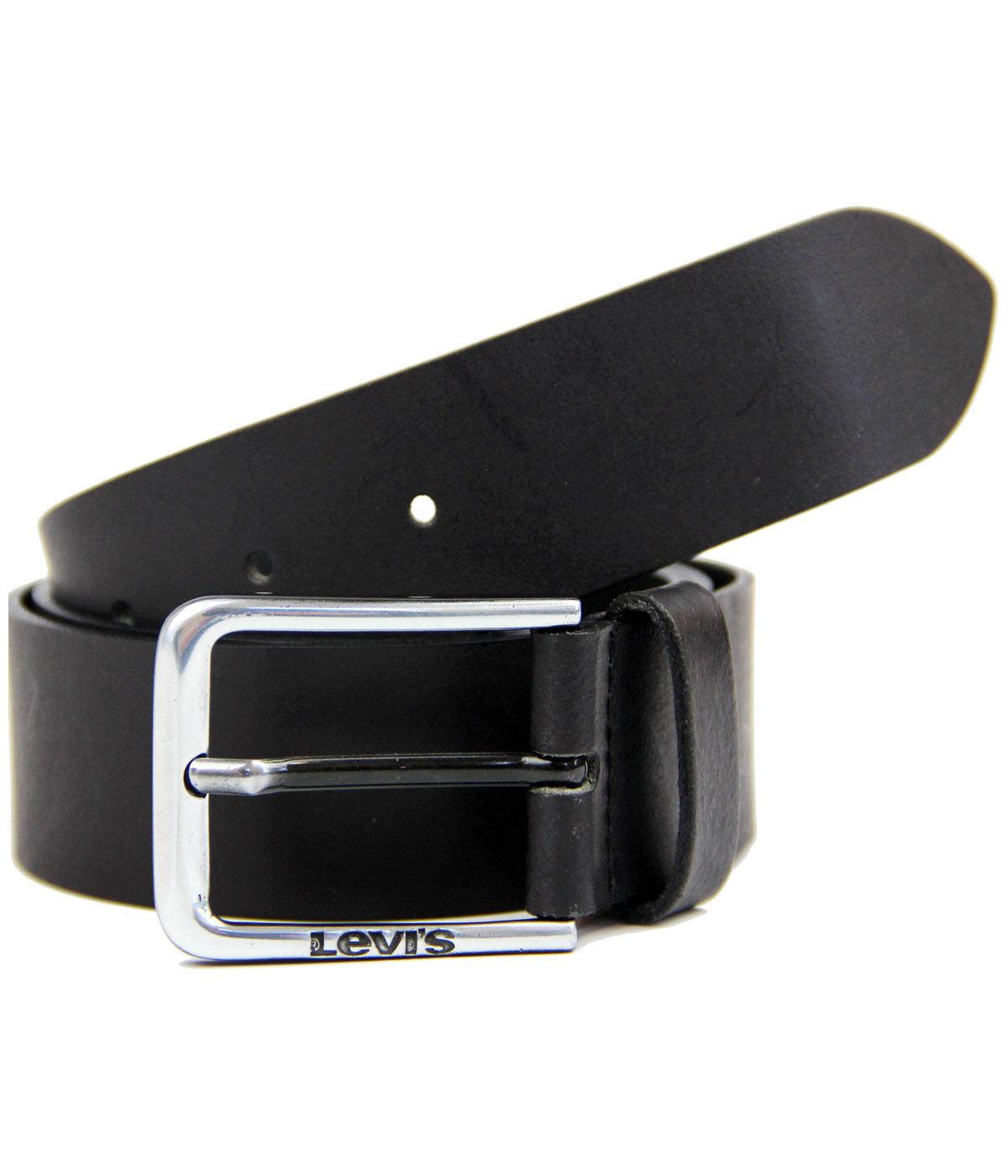 Levi's® Retro Leather Rectangular Buckle Belt (B)