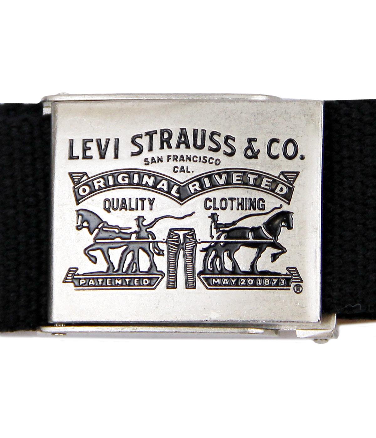 Levi's® Horse Logo Buckle Retro Military Canvas Webbing Belt