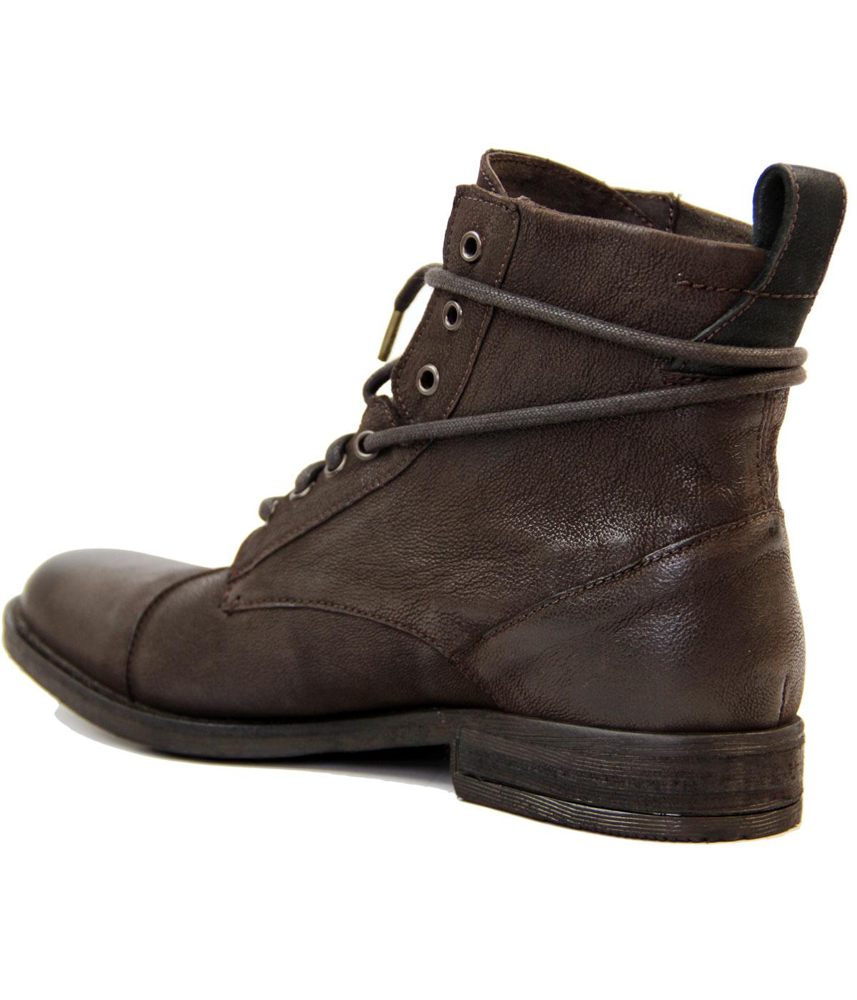 levis mens boots brown