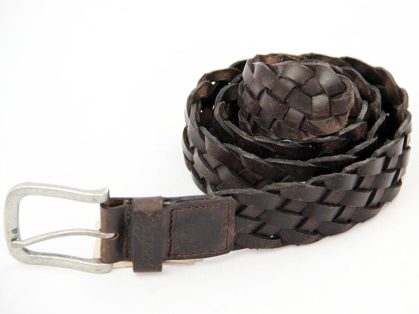 Braided Belt LEVI'S® Retro Mod Leather Weave Belt