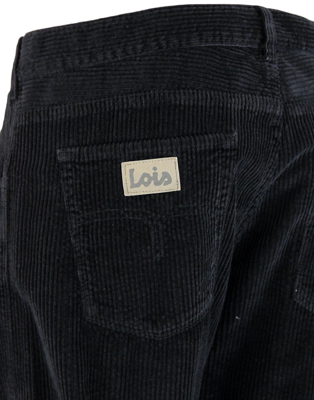cult Spanish 80s brand casuals Lois Men's Sierra Needle Cords in Charcoal 