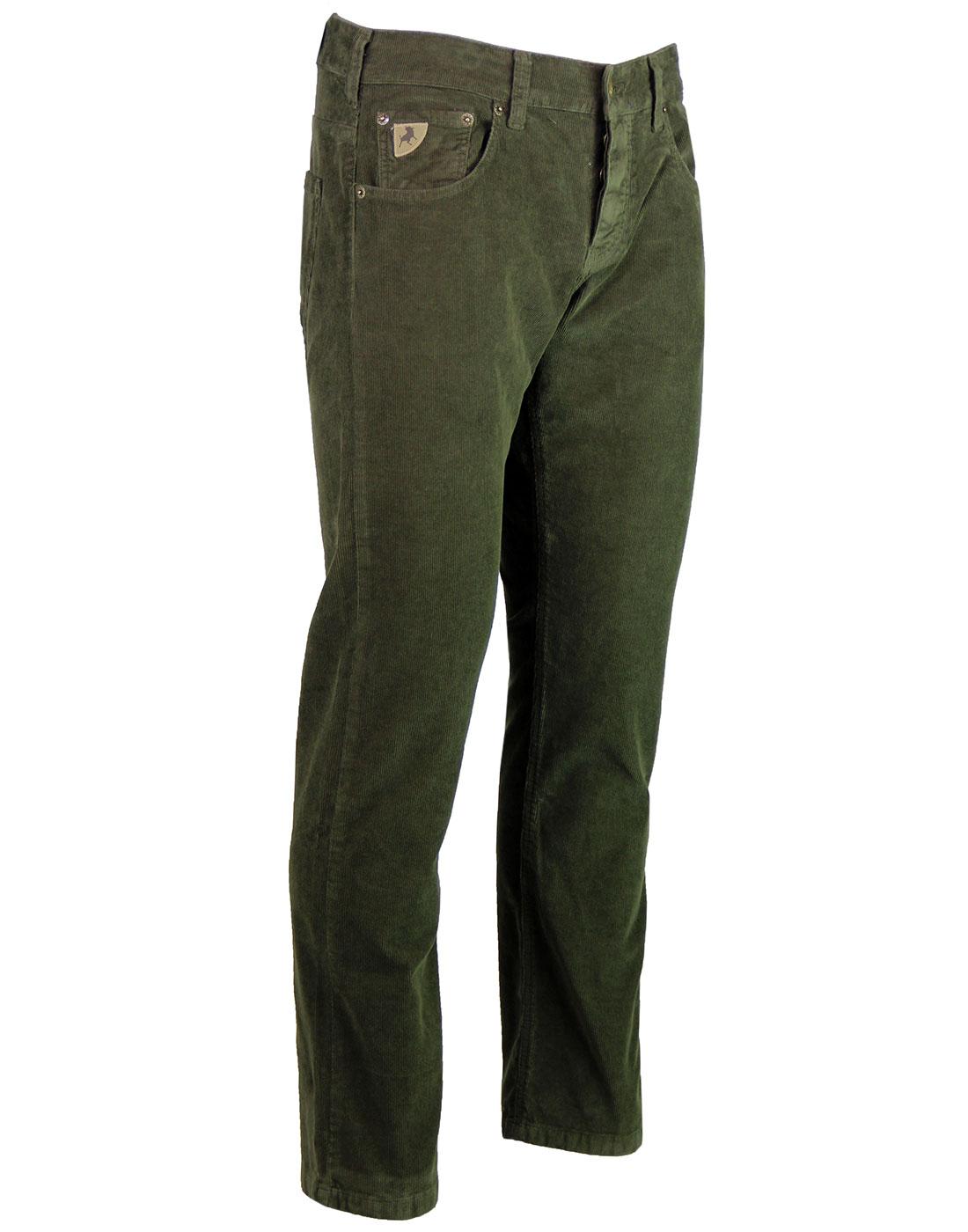 Lois Jeans Sierra Thin Corduroy Pants - Green Olive