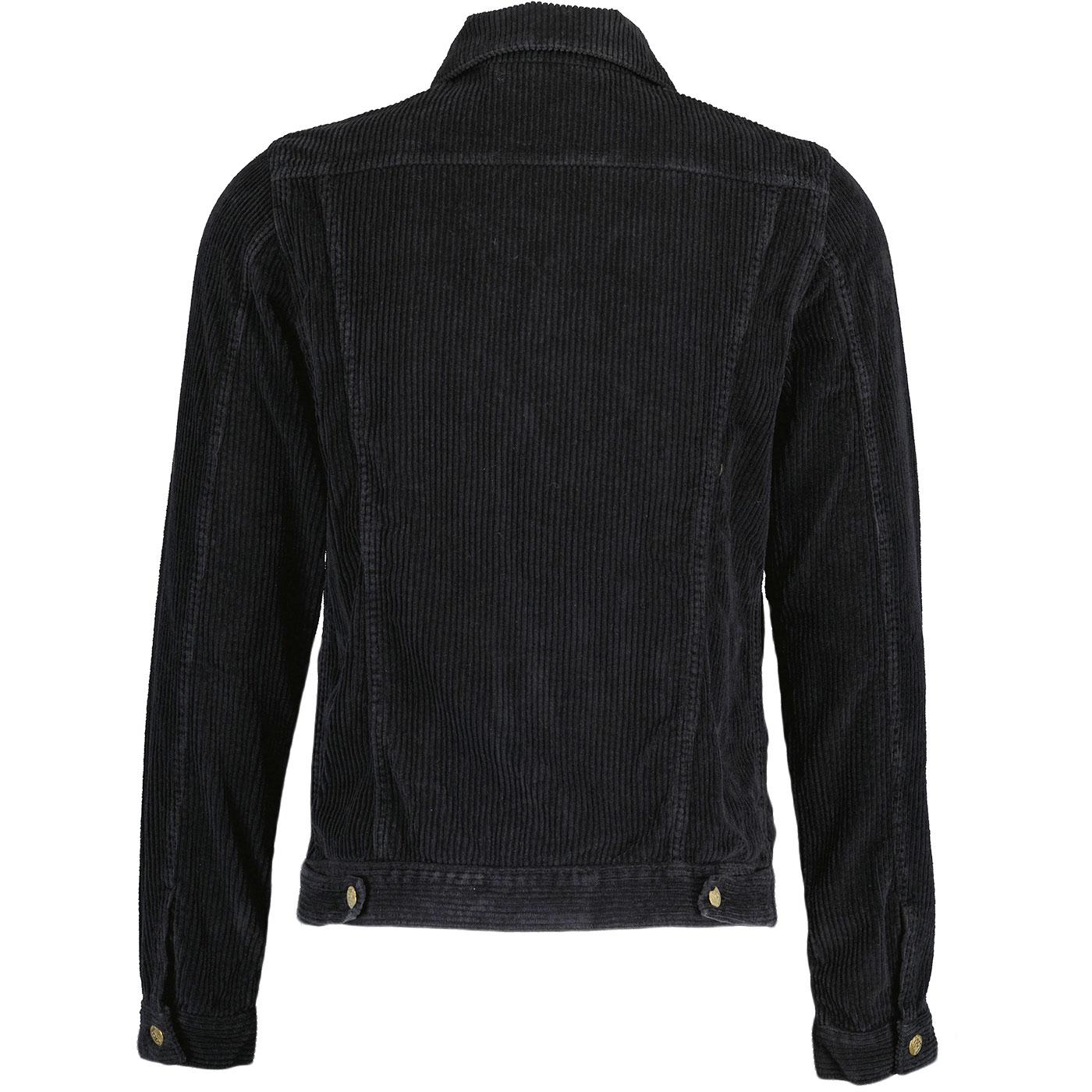 LOIS Tejana Mens Retro 70s Jumbo Cord Jacket in Black