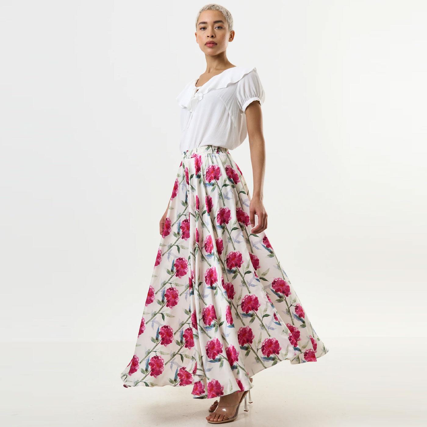 Agatha Louche Loveflower Print Circle Midi Skirt 