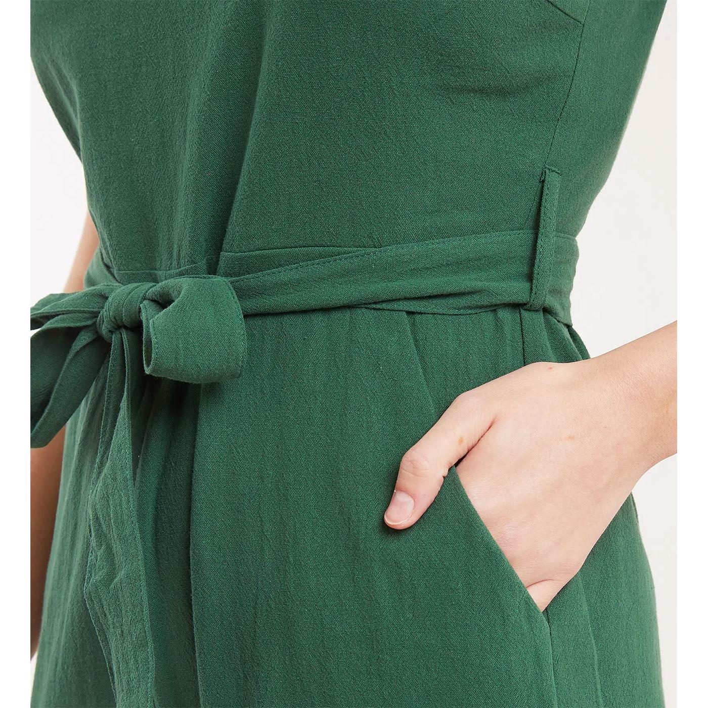 Mango green 2025 suede jumpsuit