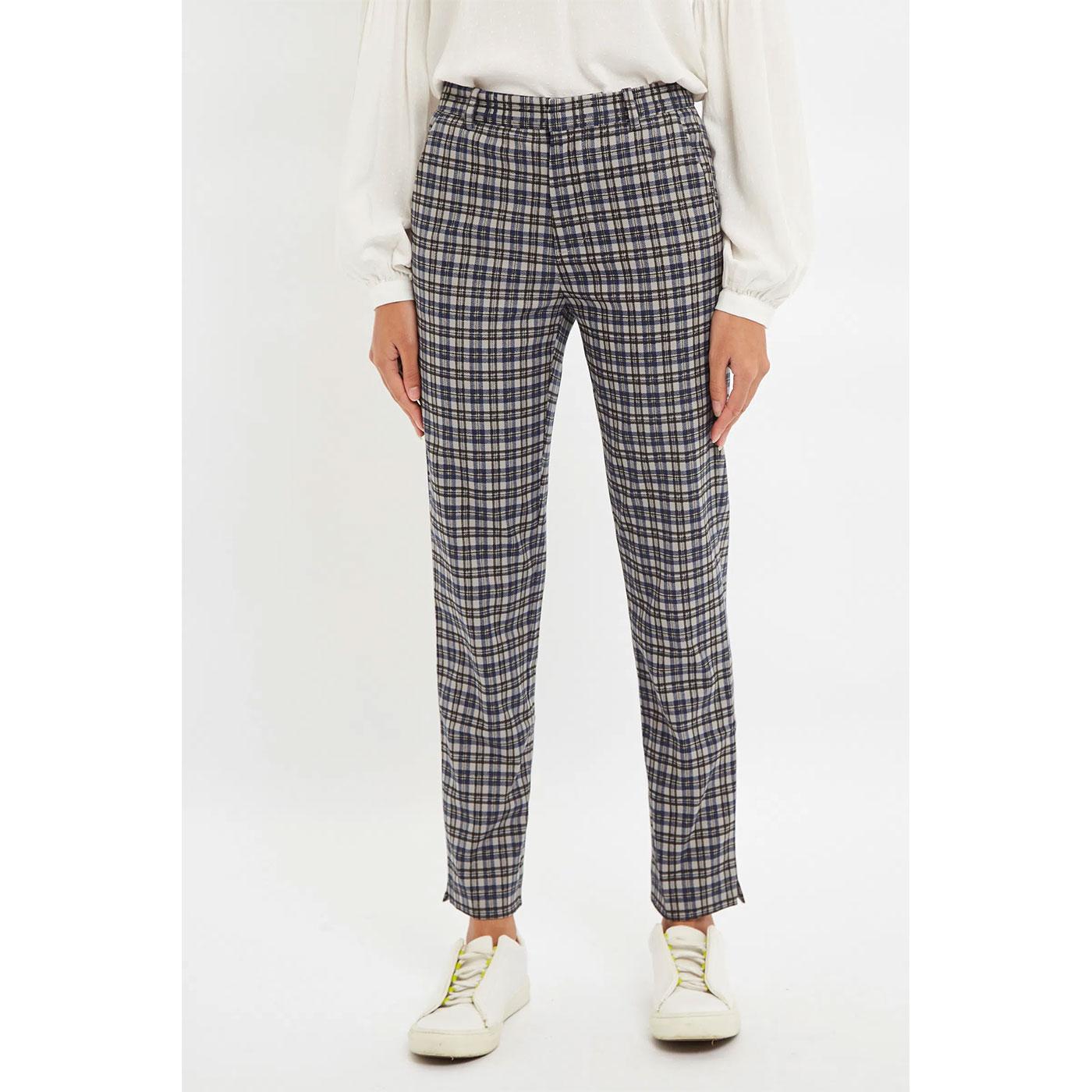 Joele LOUCHE Golf Check Ankle Length Trousers NAVY