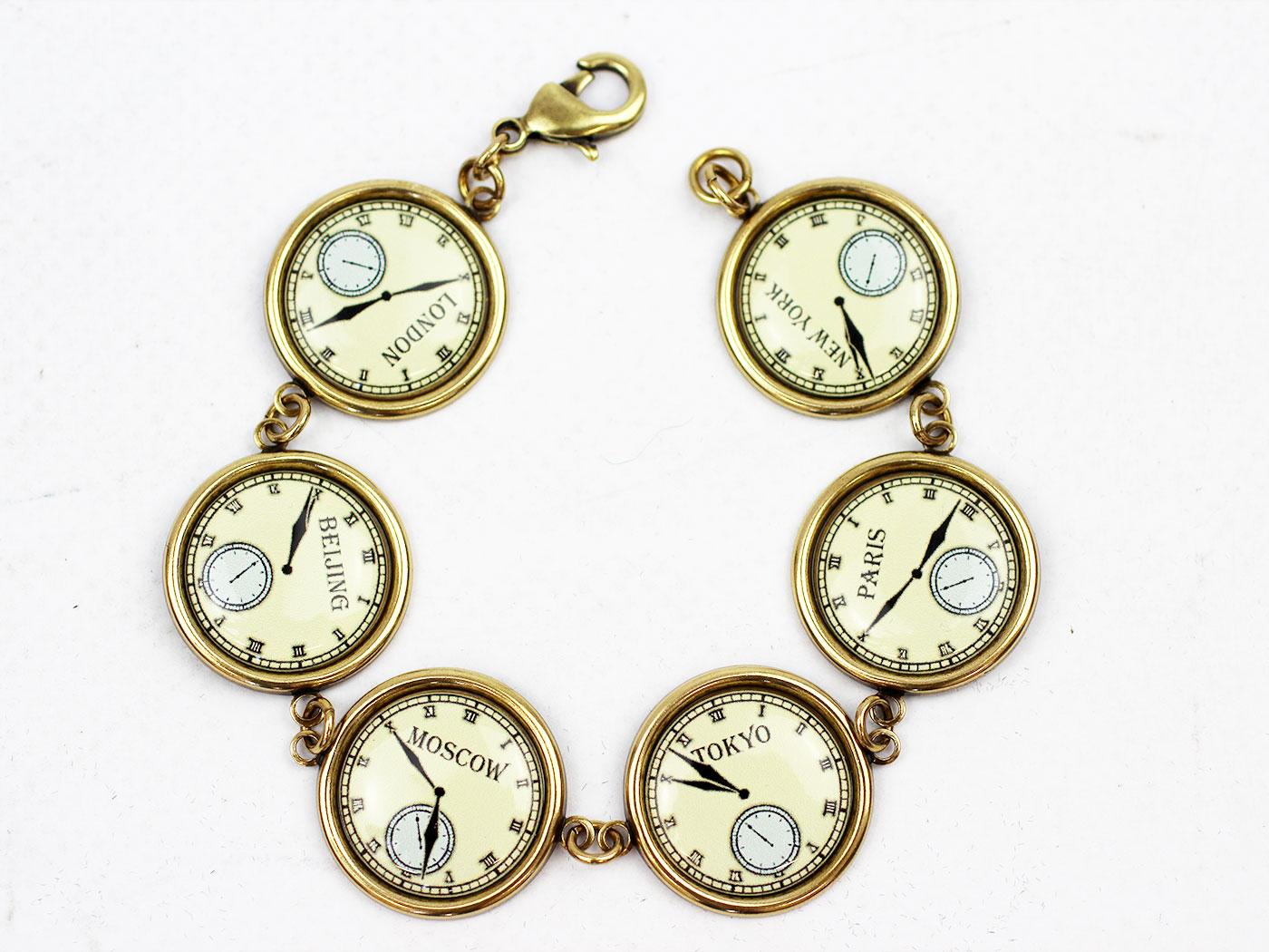 Time Flies LOVE BOUTIQUE Vintage Clocks Bracelet