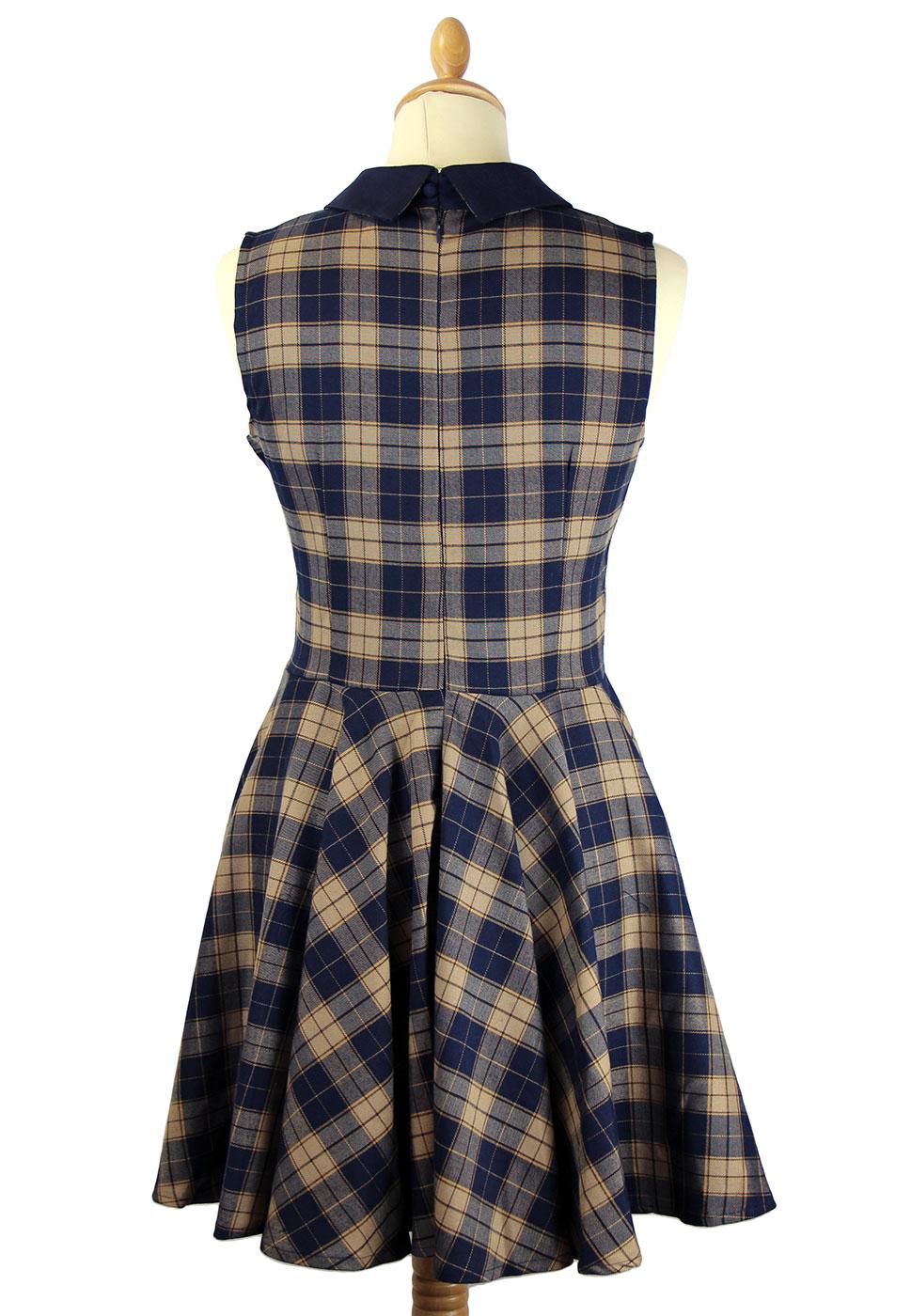 Lovestruck 'Ellie' Retro Vintage style Pleated Tartan Mod Dress