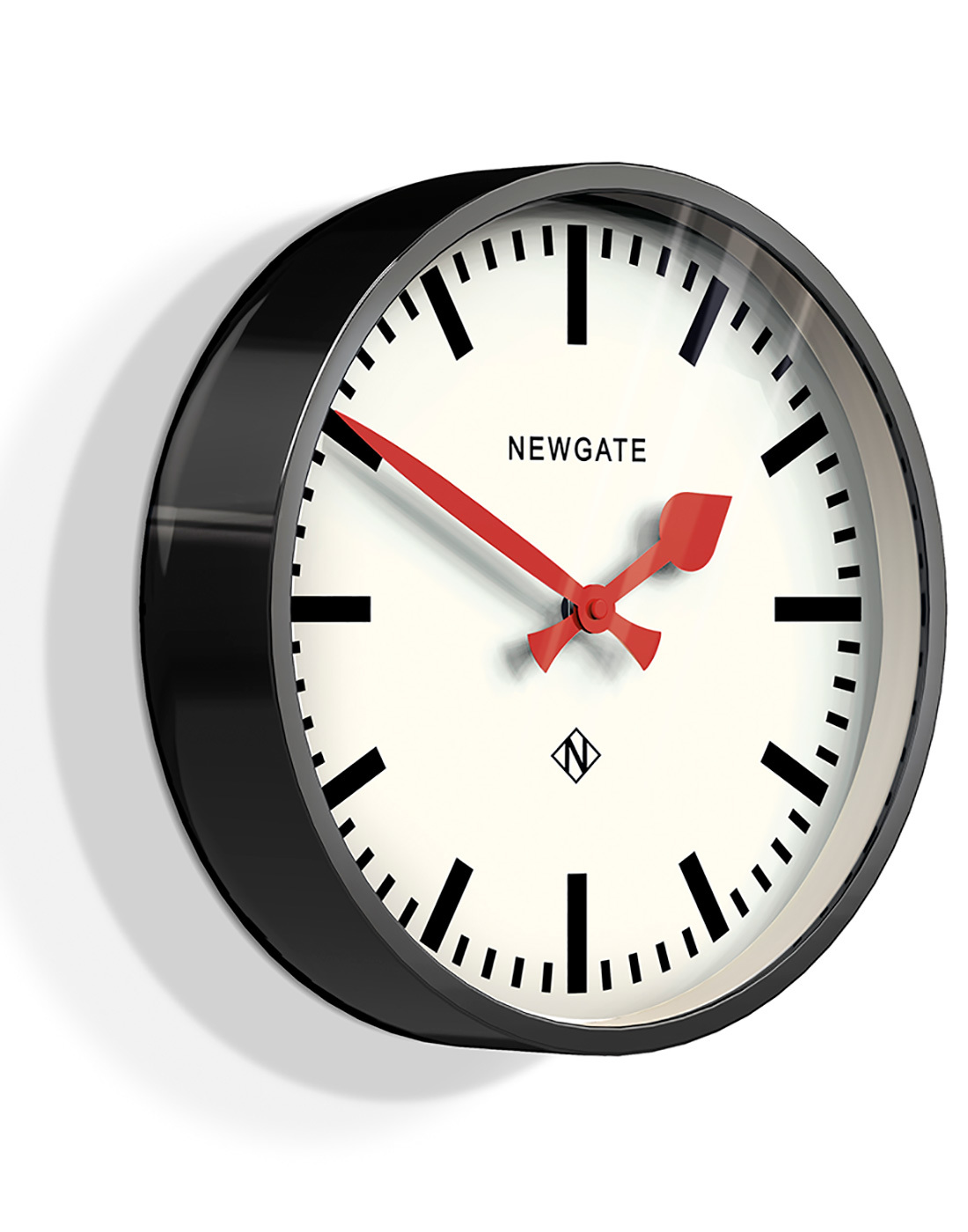 Luggage NEWGATE Retro Classic Wall Clock in Black